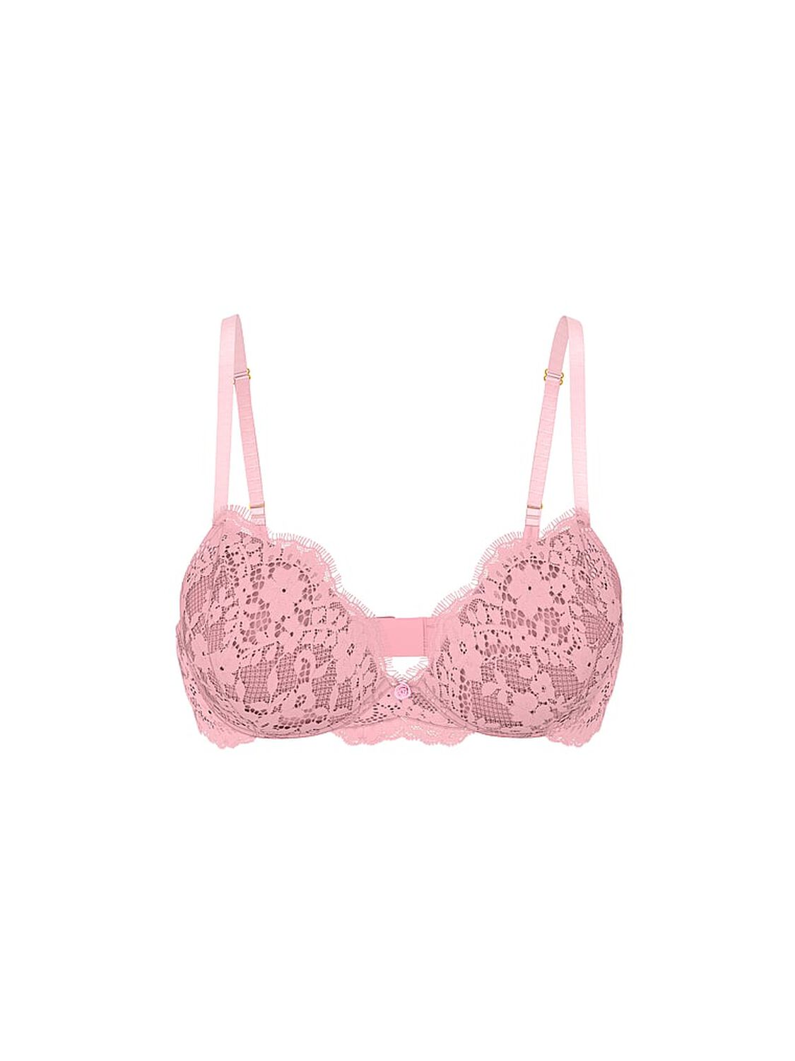 vs Dream Angels Lace Push-Up Bra Petal Pink 3 of 3 