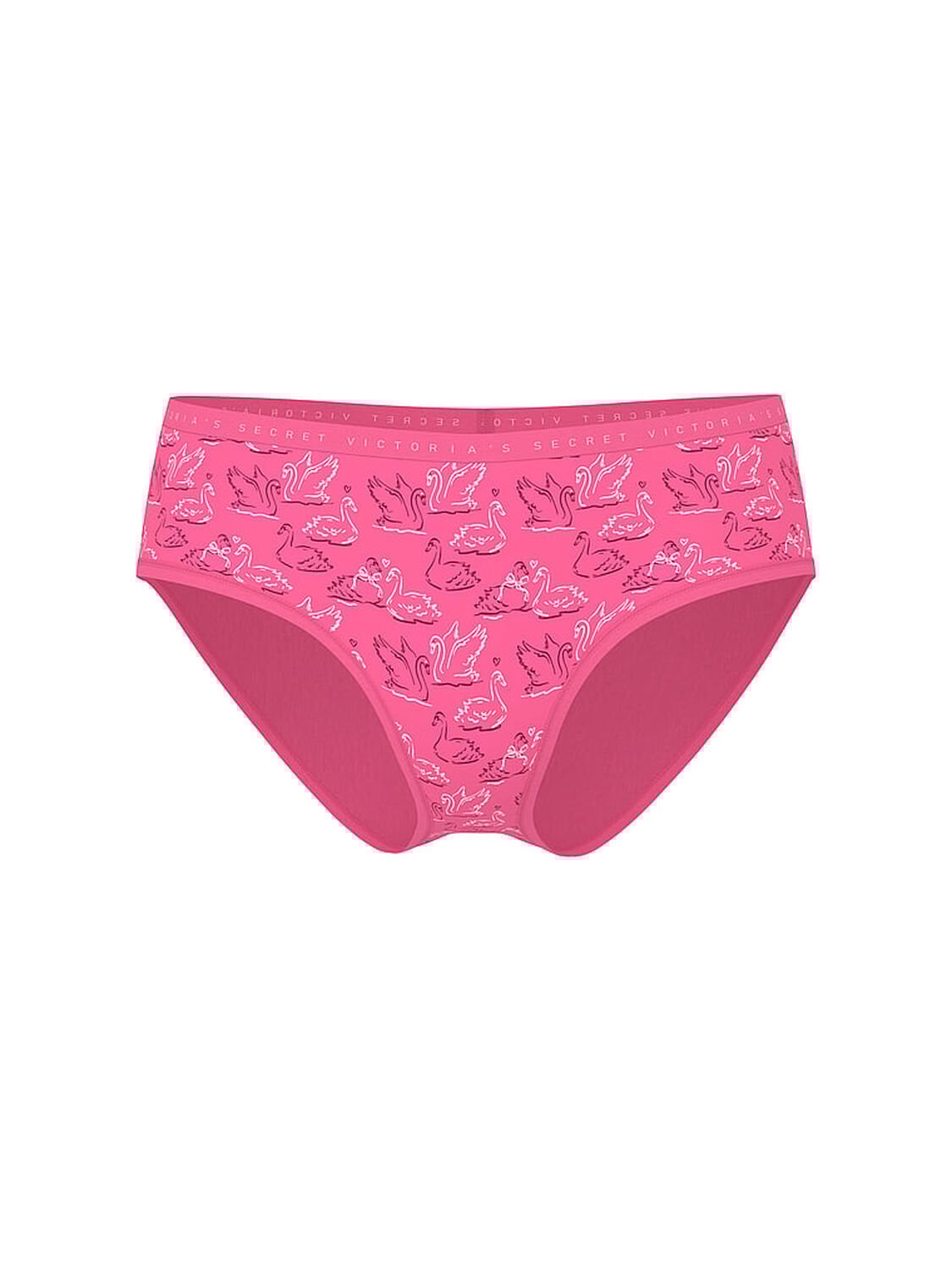 vs Victoria's Secret Stretch Cotton Hiphugger Panty Rose Garden Swans 3 of 3 