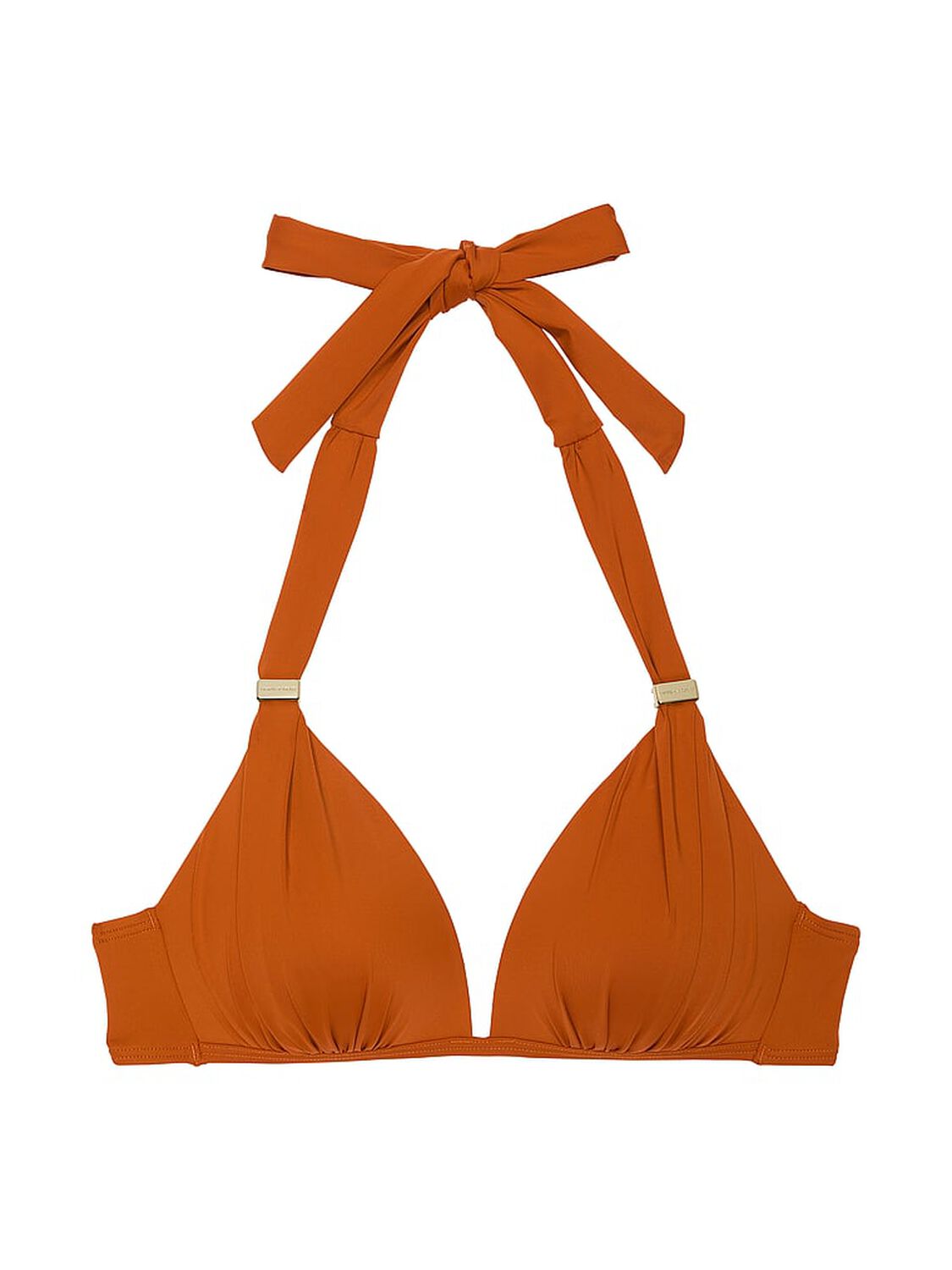 vs Victoria's Secret Swim Essential Harlow Halter Push-Up Bikini Top Apple Cinnamon 3 of 3 