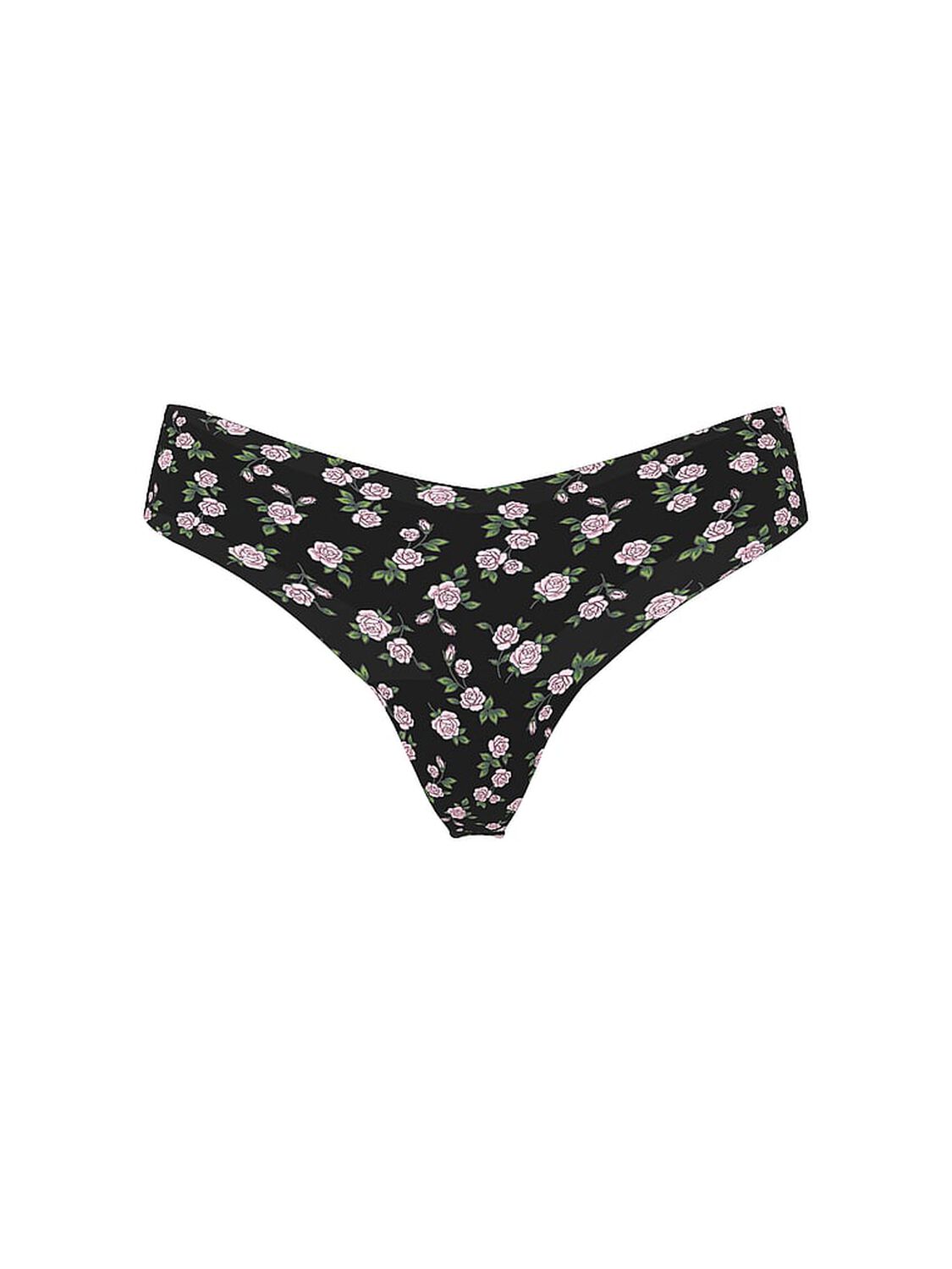 vs No-Show No-Show Thong Panty Black Roses 3 of 3 