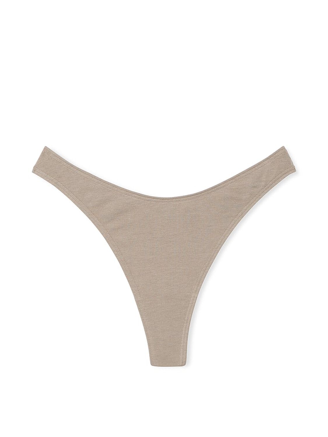 vs Victoria's Secret Body by Victoria Stretch Cotton High-Leg Scoop Thong Panty Dove Grey 3 of 3 