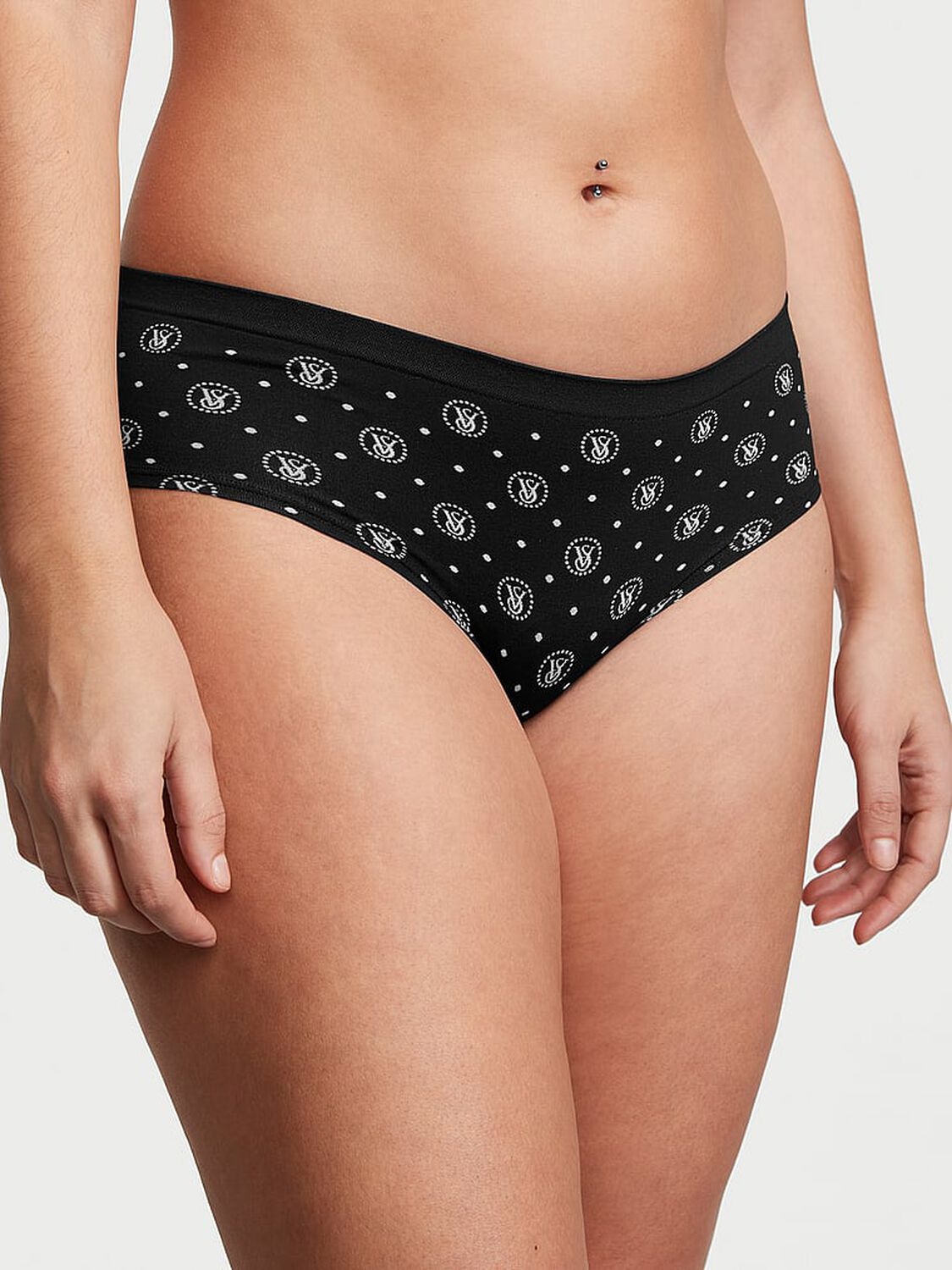 vs Seamless Seamless Hiphugger Panty Black Logo Dots 1 of 3 