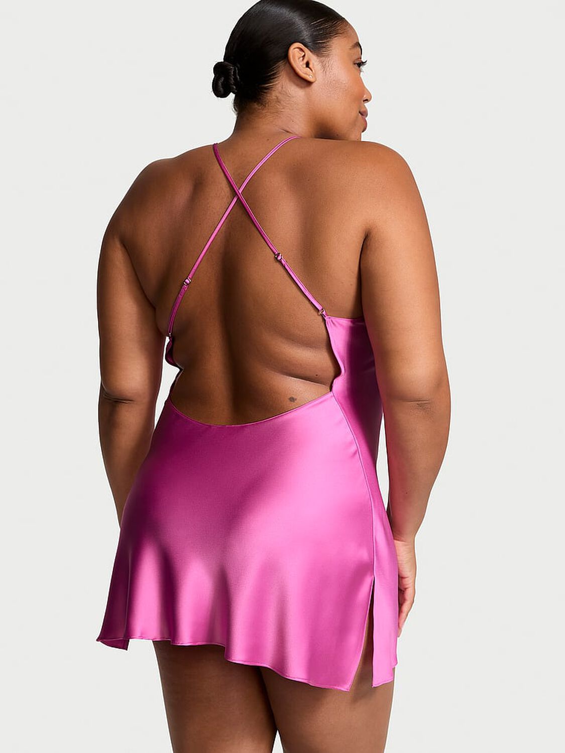 vs Victoria's Secret Satin Open-Back Slip New Peony 2 of 3 