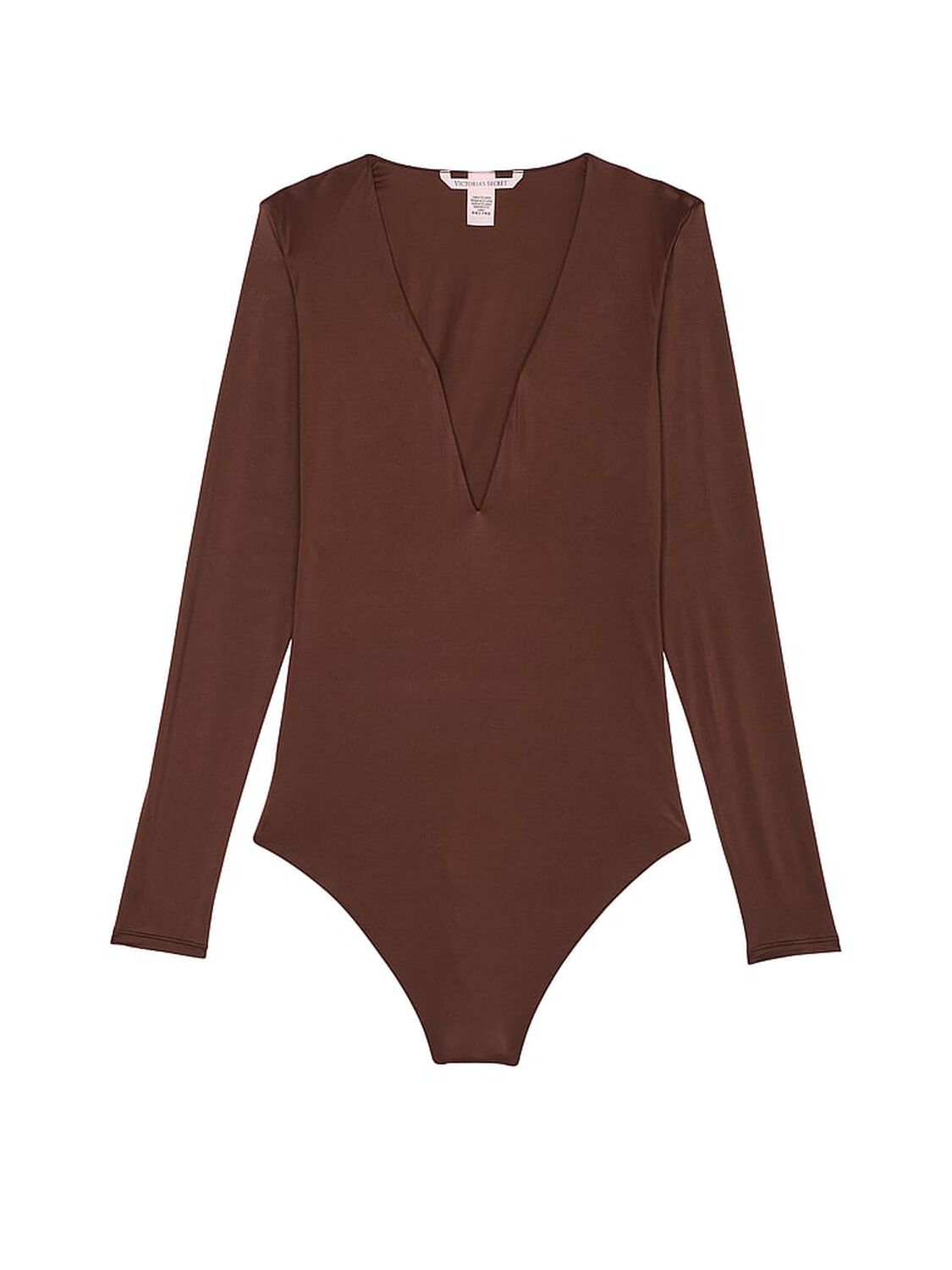 vs Victoria's Secret BODYWEAR by Victoria with FeatherSoft™ Innovation V-Neck Bodysuit Ganache 3 of 3 