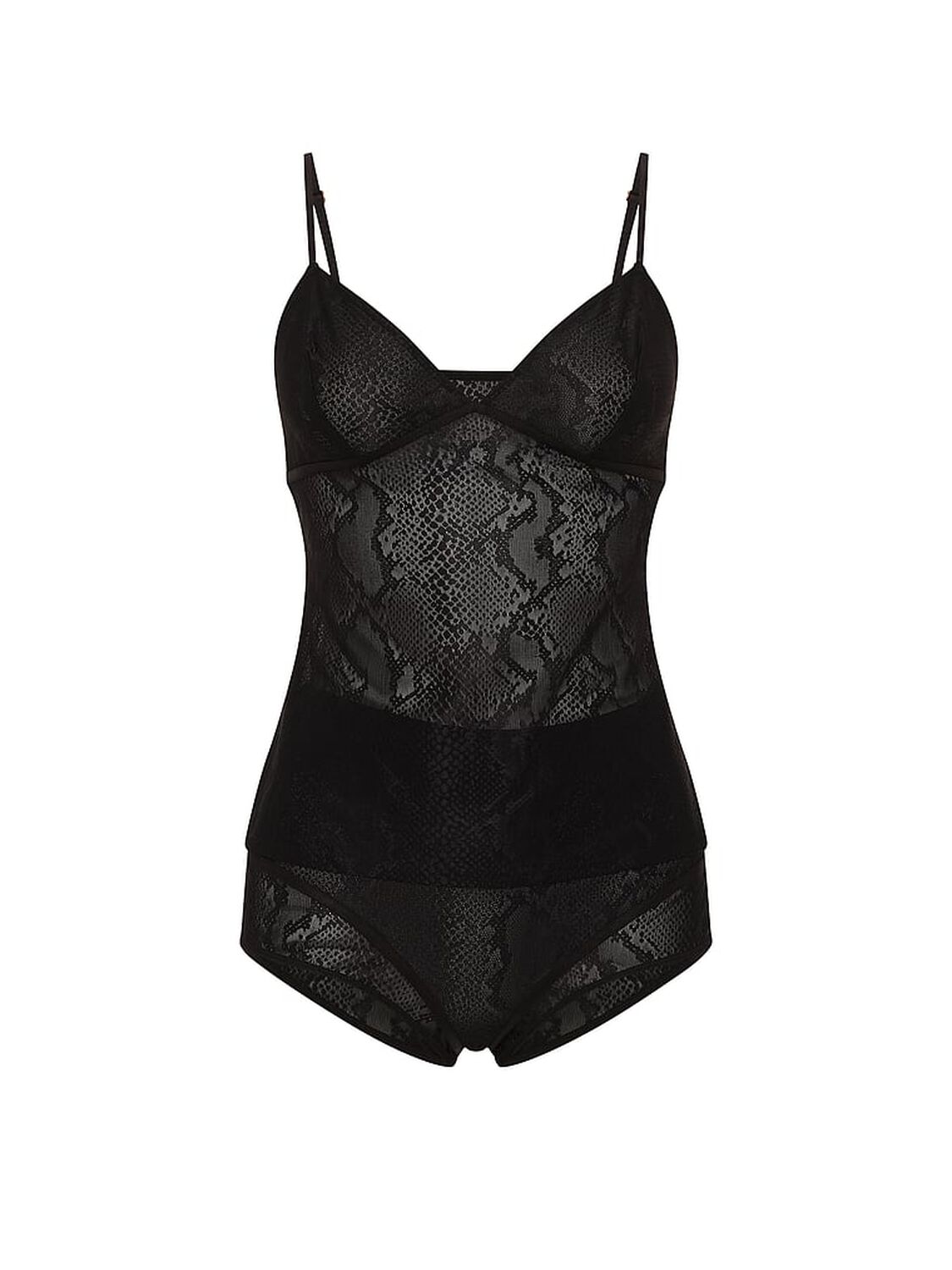 vs Very Sexy Viper Lace Cami & Short Set Black 3 of 3 