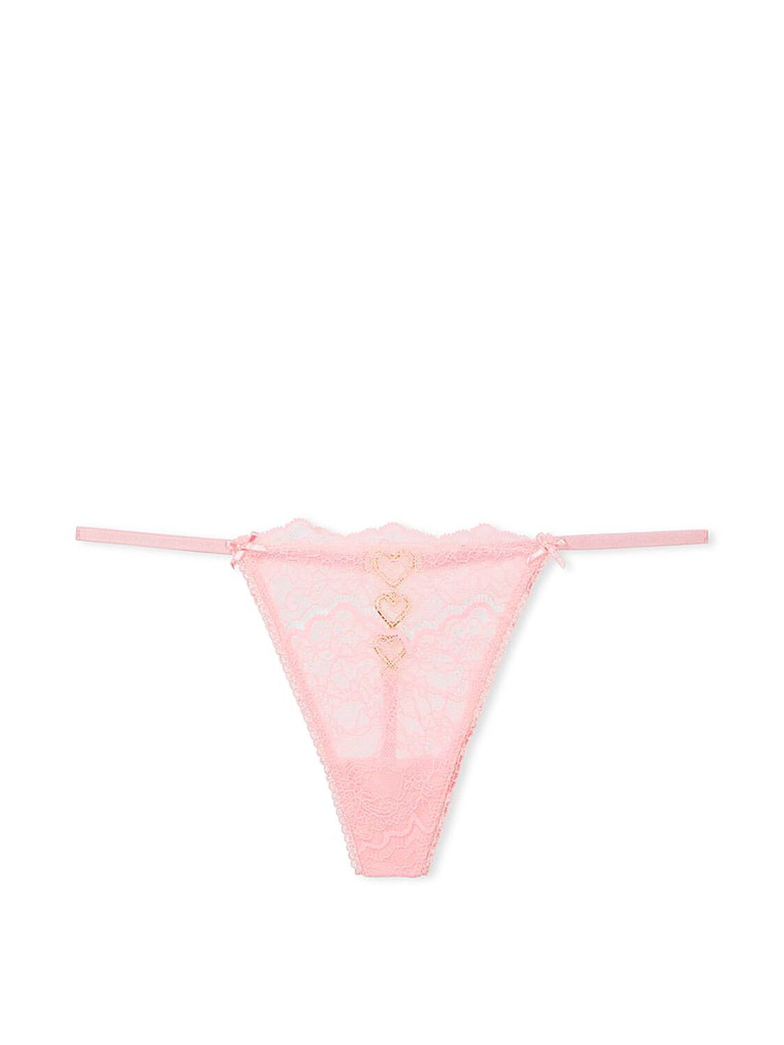 vs Dream Angels Shine Heartware Lace V-String Panty 3 of 4 