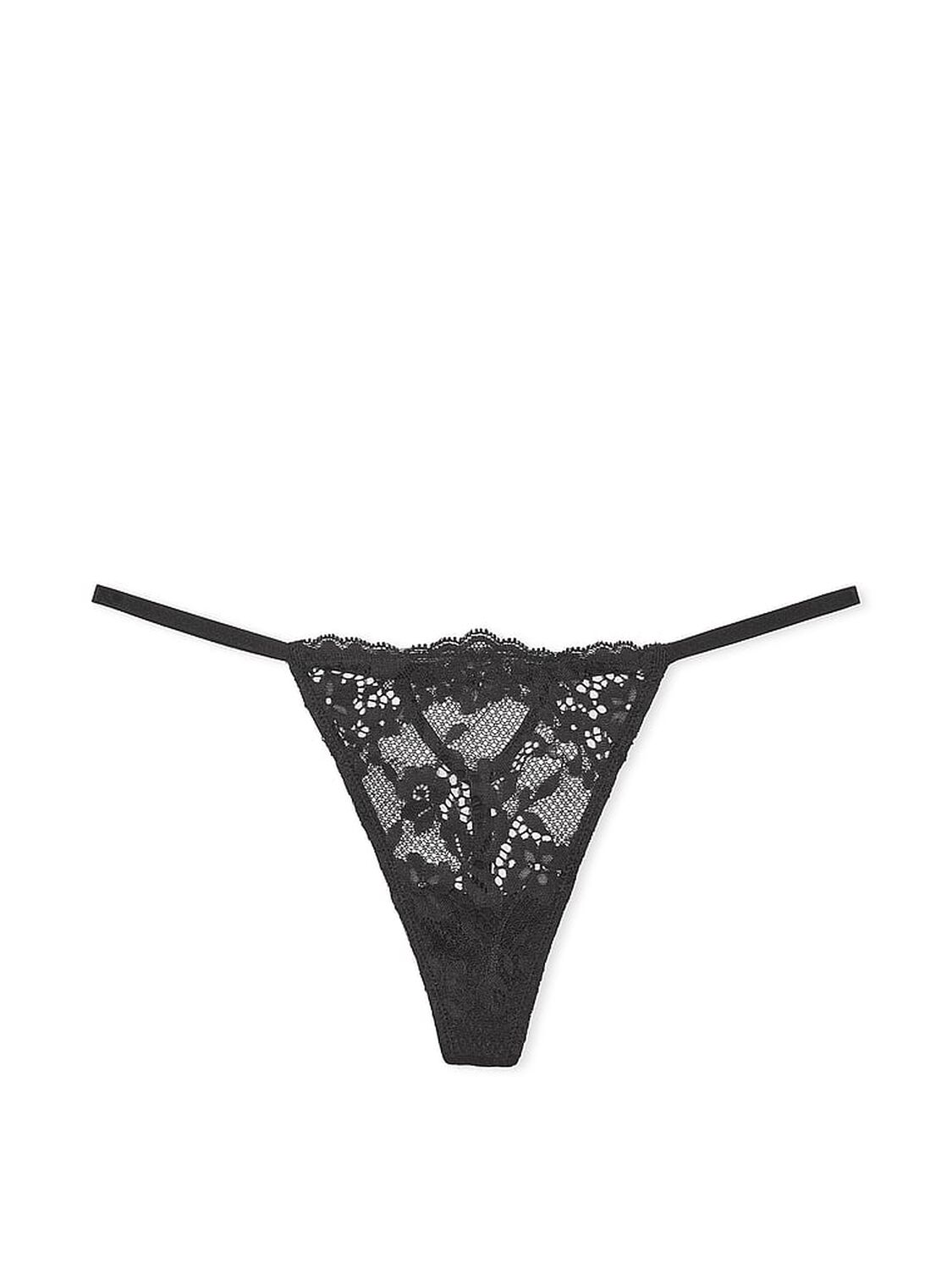 vs Dream Angels Twinkle Bow Lace V-String Panty 1 of 2 