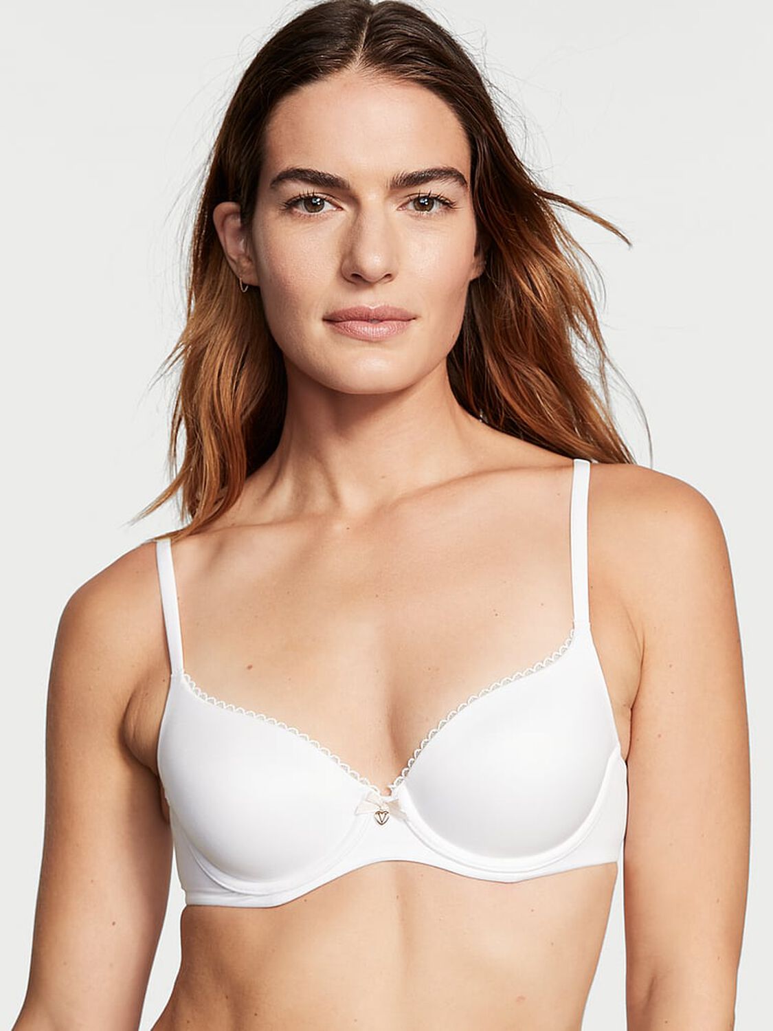 vs Body By Victoria Lightly Lined Smooth Demi Bra Vs White 1 of 3 