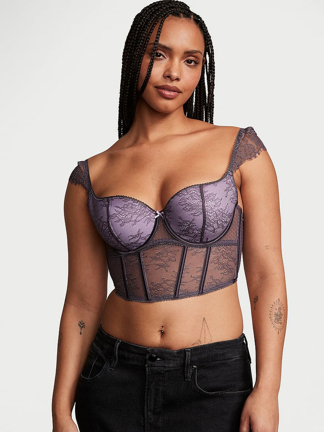 vs Dream Angels Lace Cap-Sleeve Corset Top Tornado 5 of 5 