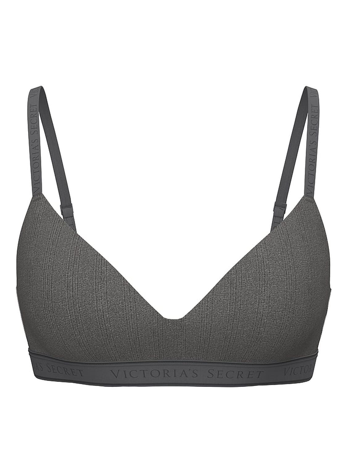 vs The T-Shirt Ultra-Fine Modal Lightly Lined Wireless Bra Heather Anthracite 1 of 4 