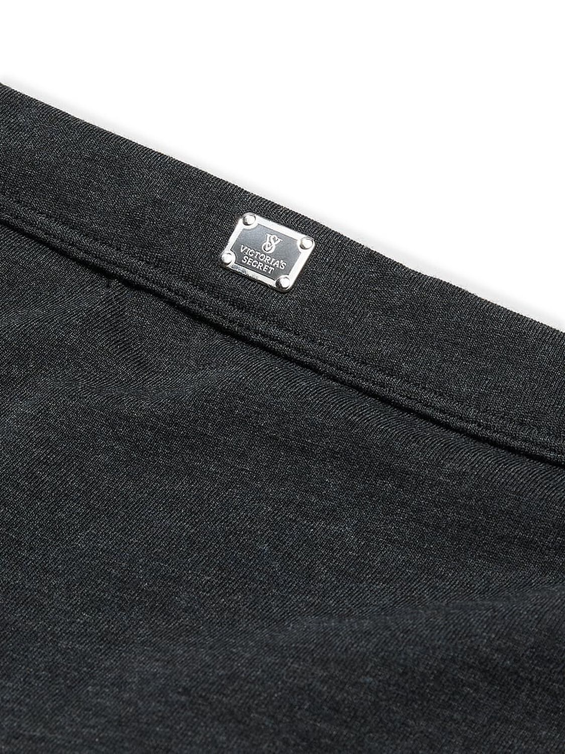 vs Cotton Logo Cotton Boyshort Panty Heather Black 2 of 2 