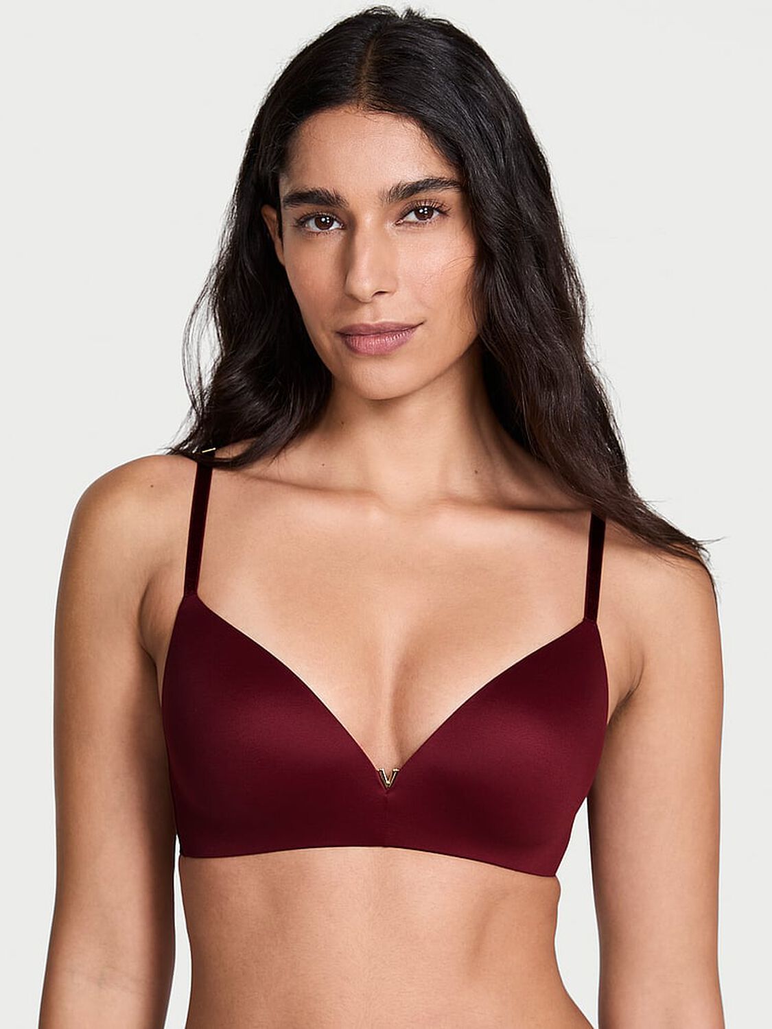 vs Love Cloud Wireless Push-Up Bra Sangria Red 1 of 3 
