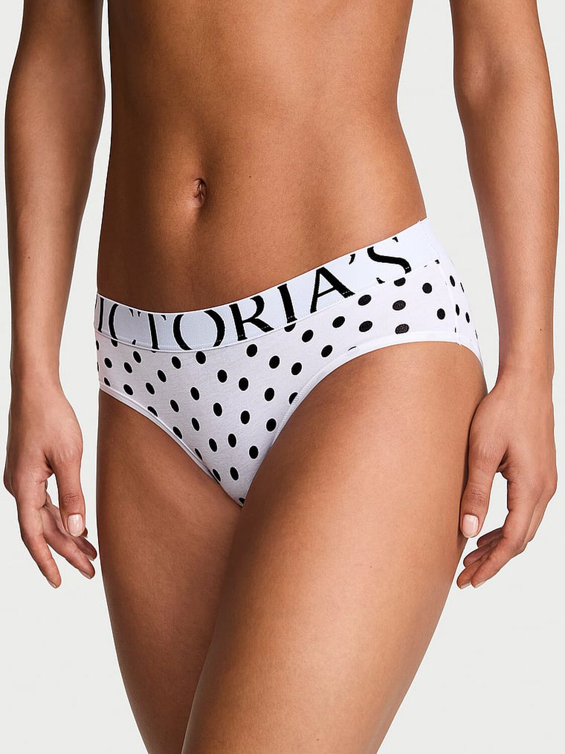 vs Cotton Exploded Logo Cotton Hiphugger Panty Vs White Dots 1 of 3 