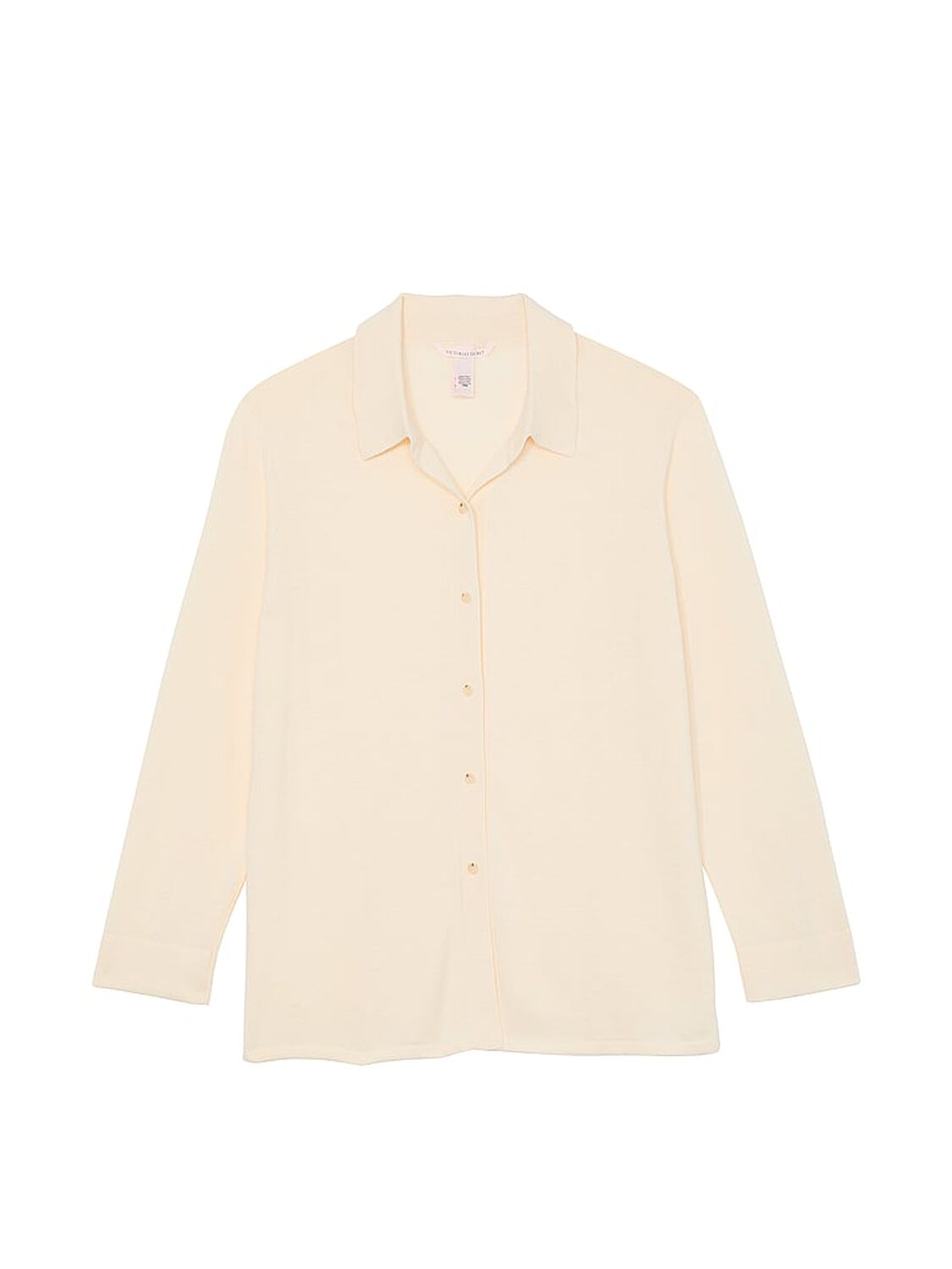 vs Victoria's Secret Luxe Crème Knit Button-Up Shirt 3 of 4 