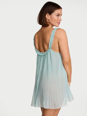 Pleated Ruffle Babydoll Set
