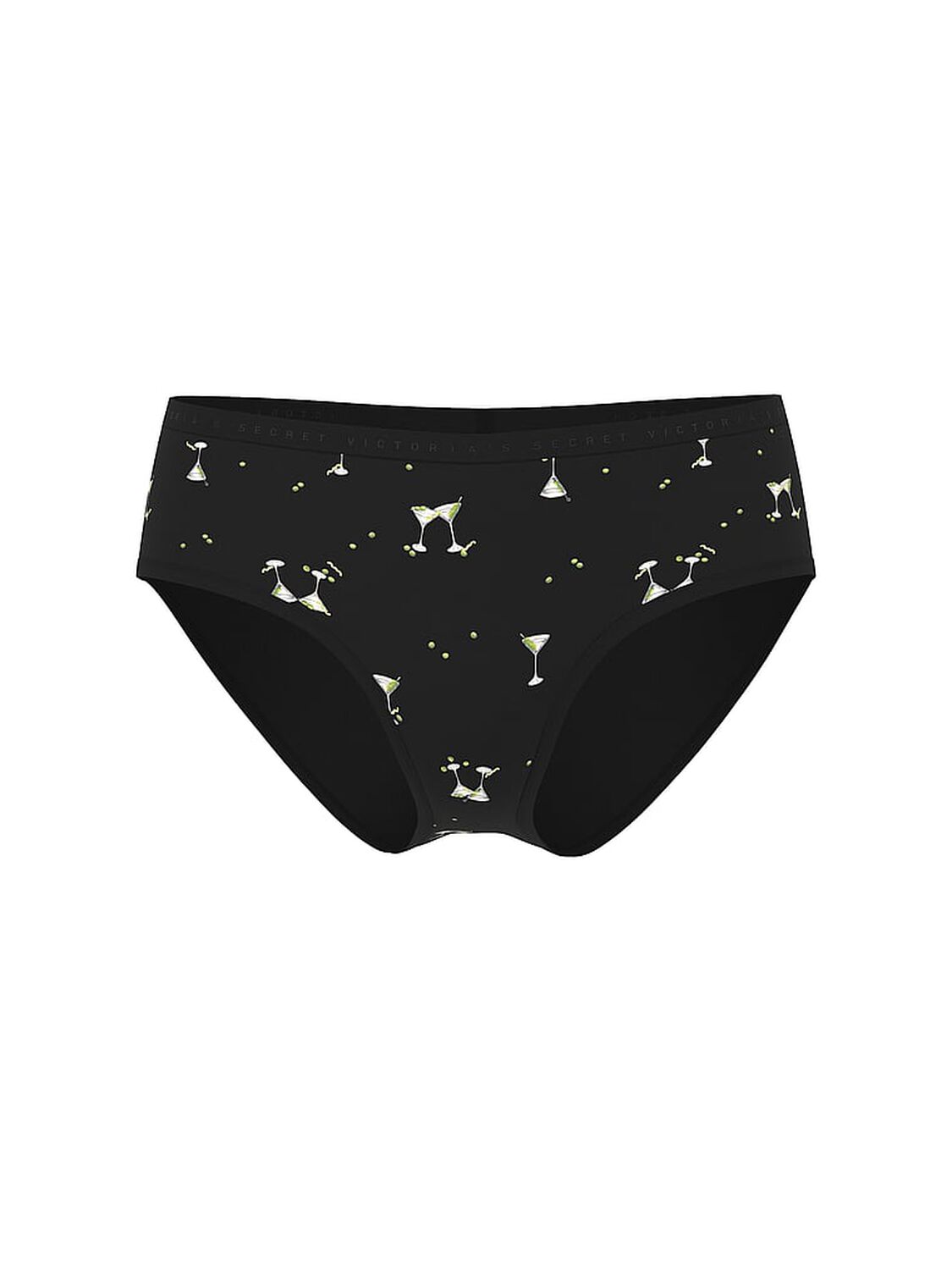 vs Victoria's Secret Stretch Cotton Hiphugger Panty Black Martinis 3 of 3 