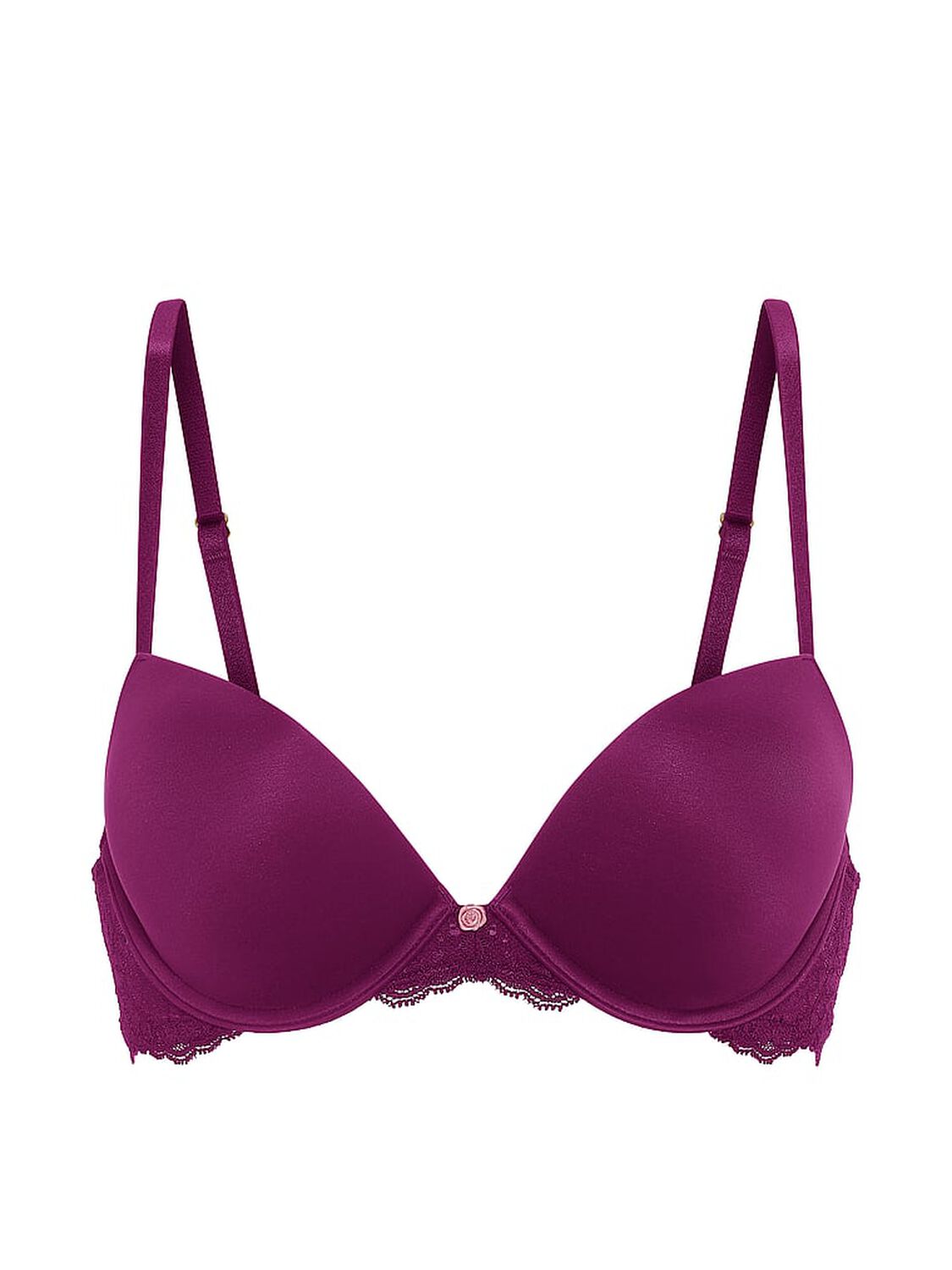 vs Dream Angels Smooth & Lace Push-Up Bra Rhubarb 3 of 3 