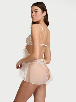 Peony Bridal Ruffled Babydoll Set