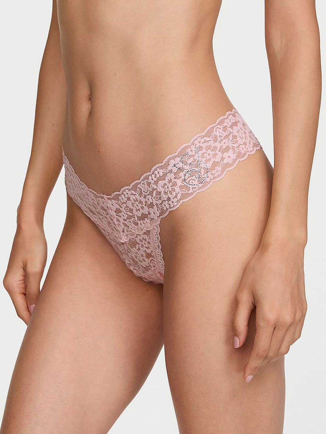 vs The Lacie Lacie Sparkle Thong Panty Angel Pink 1 of 3 