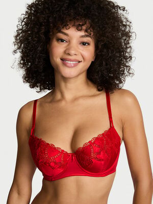 Wicked Heartbeat Embroidery Unlined Balconette Bra