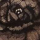 Rose Lace Triangle Bodysuit, Black, swatch