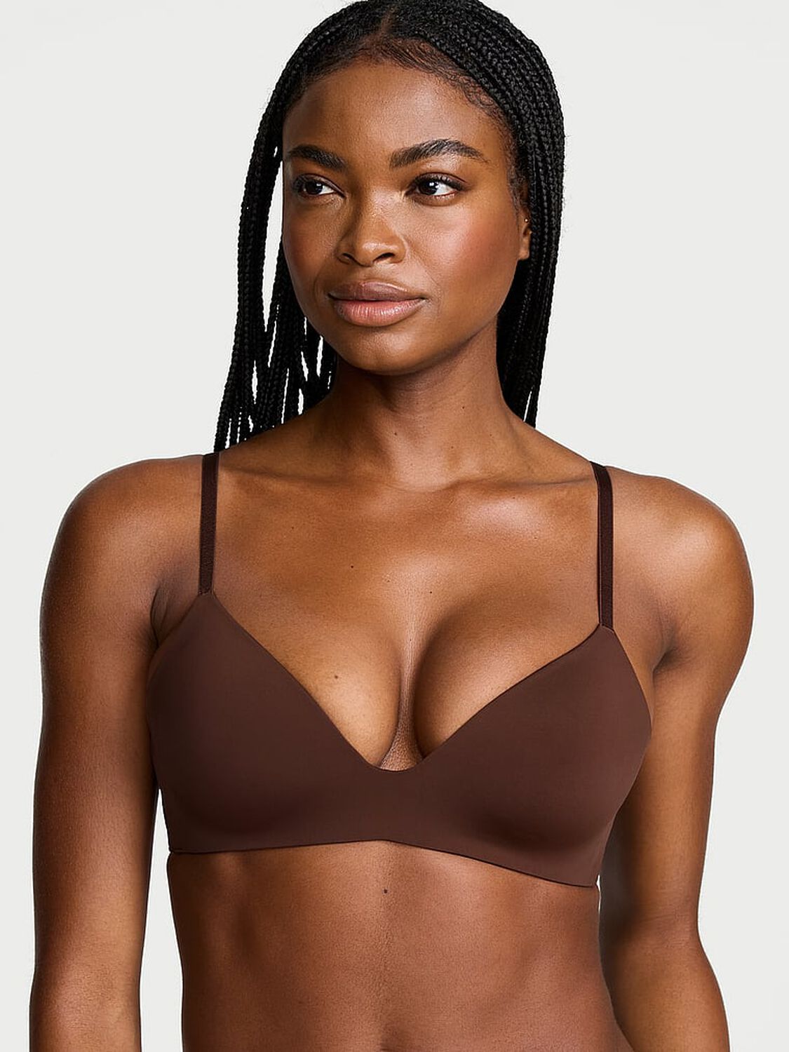vs The T-Shirt Smooth Lightly Lined Wireless Bra Ganache 1 of 3 