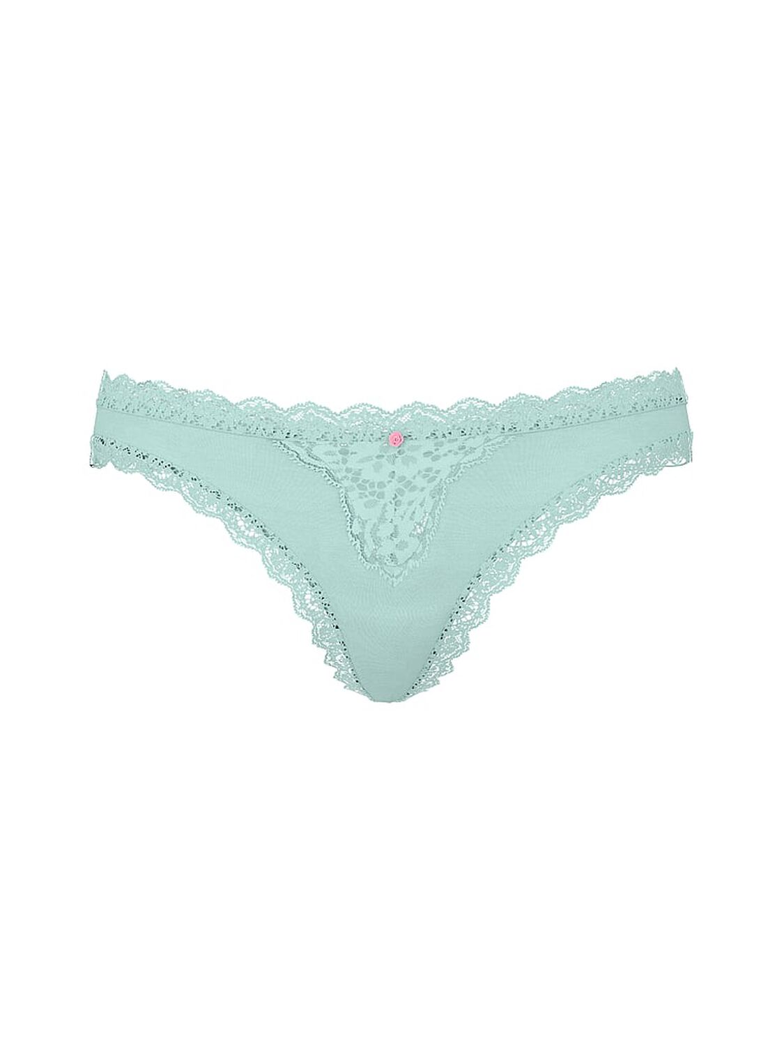 vs Dream Angels Lace-Trim Thong Panty Canal Blue 3 of 3 