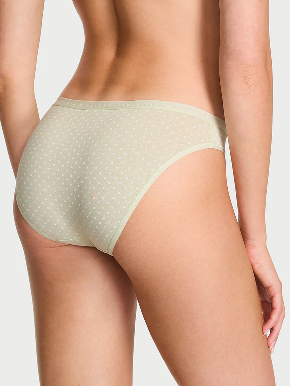 vs Victoria's Secret Stretch Cotton Bikini Panty Mint Crush Dot 2 of 2 