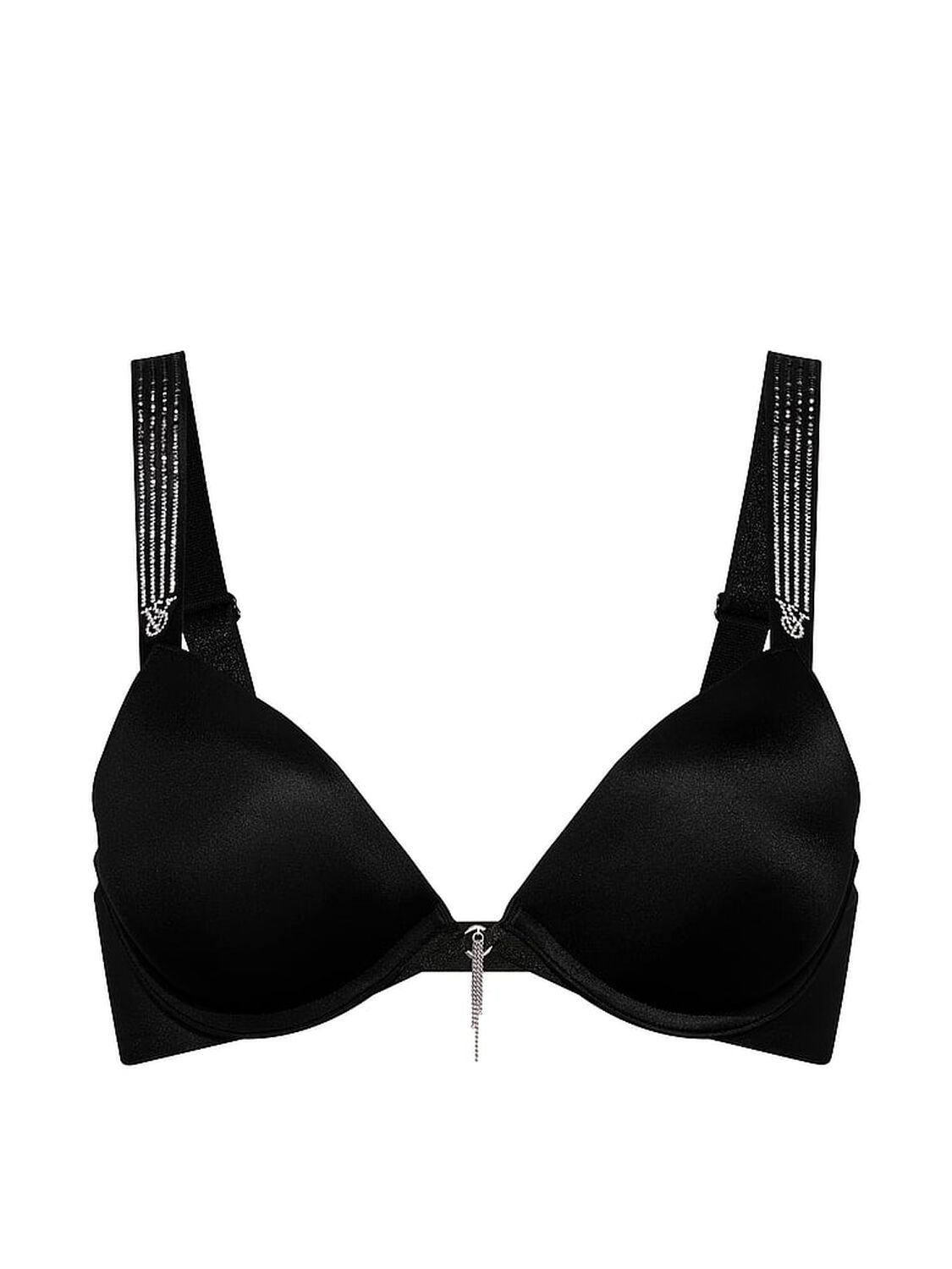 vs Very Sexy Ombr&eacute; Stripe Shine Strap Push-Up Bra Black 3 of 4 