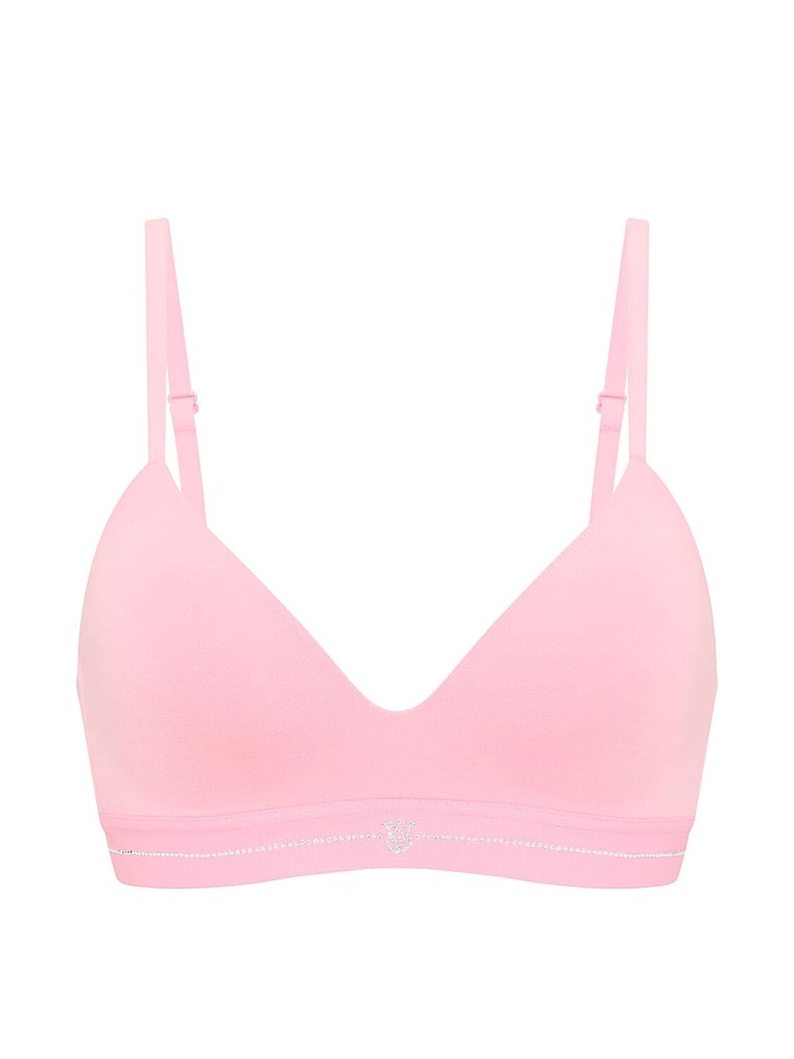 vs The T-Shirt Signature Shine Cotton Lightly Lined Wireless Bra Victoria Pink 3 of 4 
