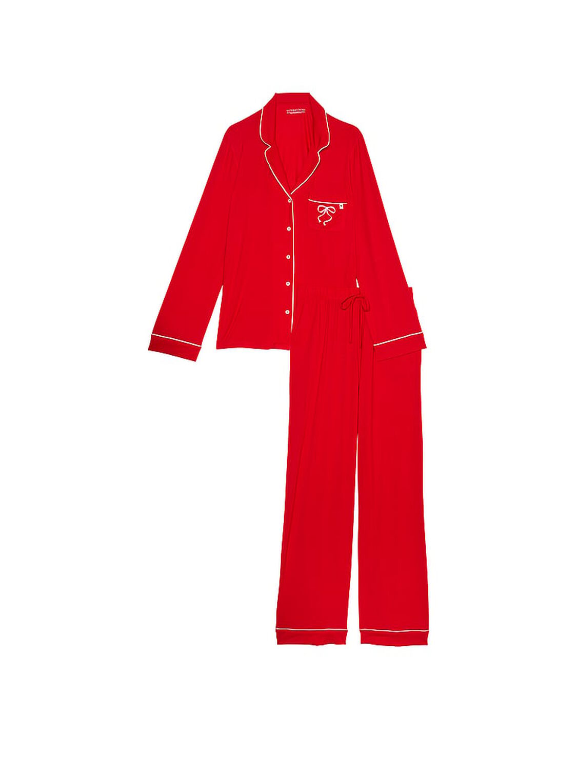 vs Victoria's Secret Modal Soft Long Pajama Set Lipstick 1 of 2 