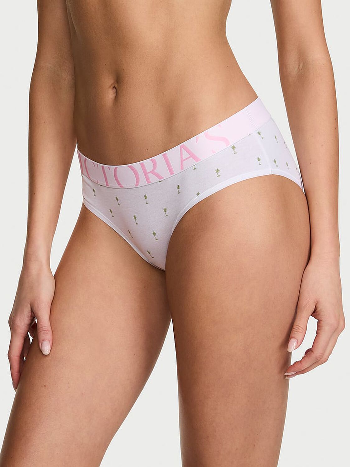 vs Cotton Exploded Logo Cotton Hiphugger Panty White 1 of 4 