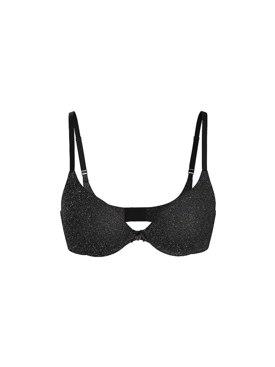 vs Body By Victoria Perfect Shape Shimmer Push-Up Bra Black 1 of 2 