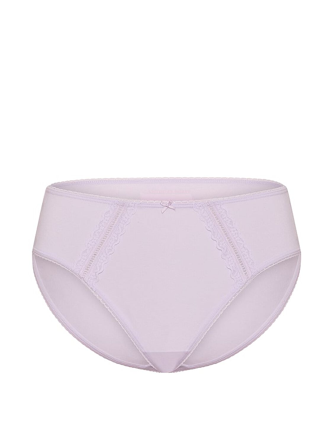 vs Victoria's Secret Cotton Lace-Trim High-Leg Brief Panty Purple Whisper 3 of 3 