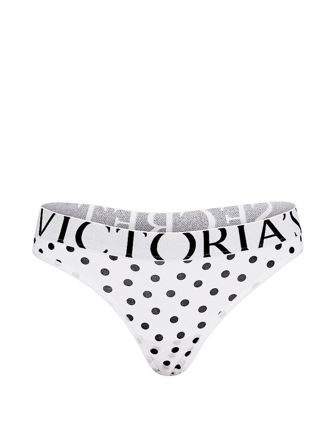 vs Cotton Exploded Logo Cotton Thong Panty Vs White Dots 3 of 3 
