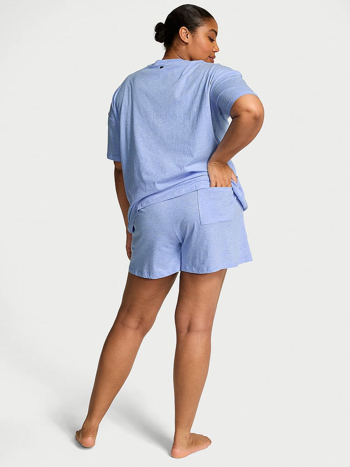 vs Victoria's Secret 100% Cotton Short Pajama Set Htr Cornflower 2 of 3 