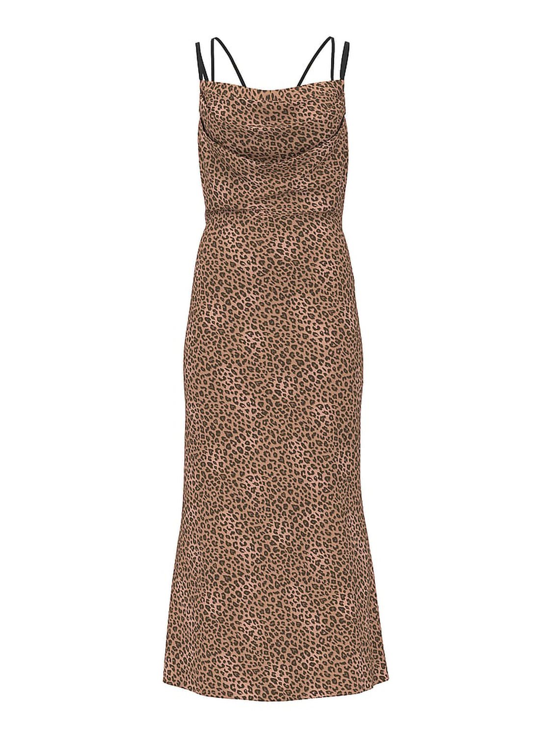 vs Very Sexy Geo Leo Chiffon Draped Maxi Slip Dress Shimmer Leopard 3 of 4 