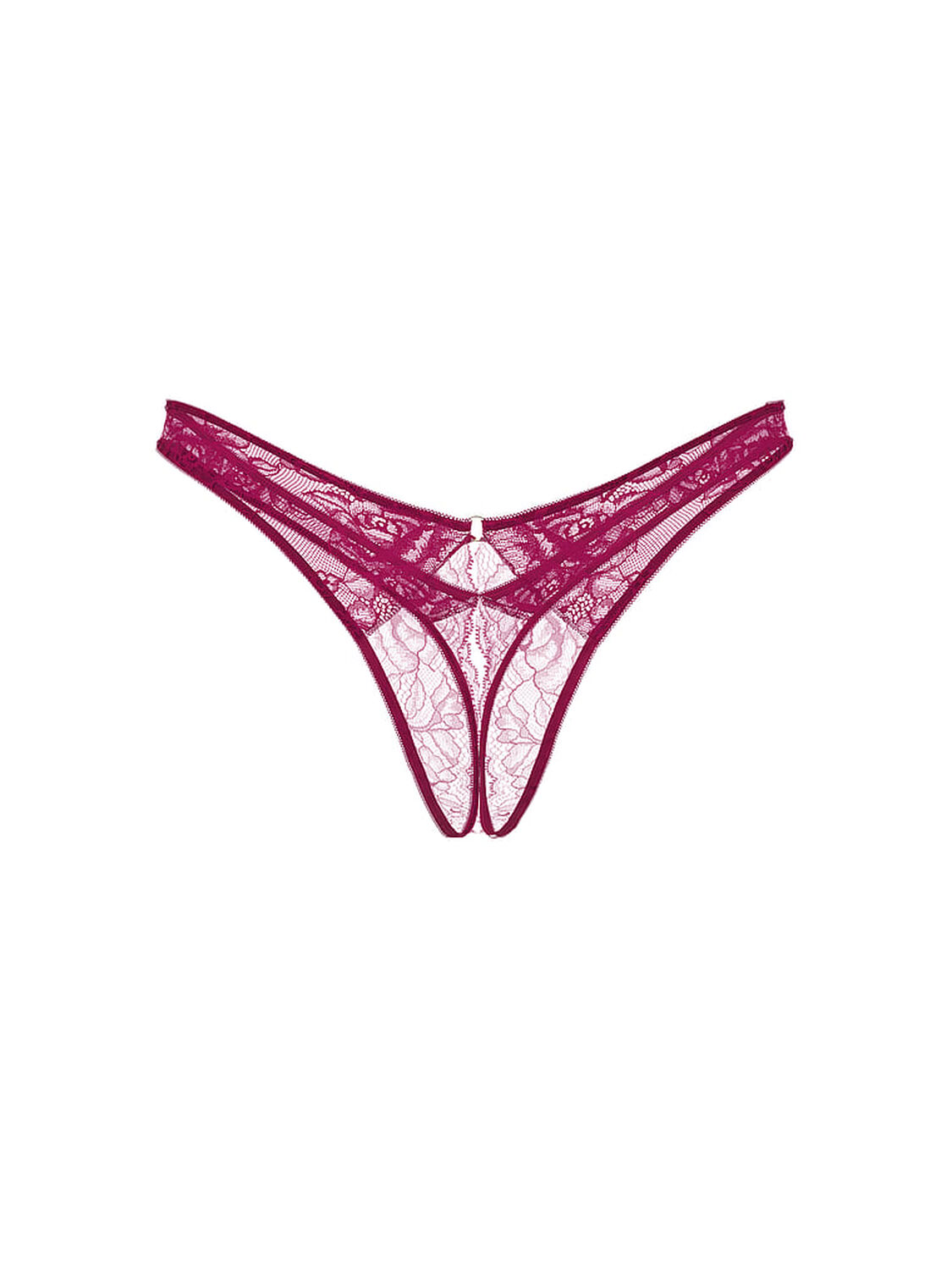 vs Very Sexy Rose Lace High-Leg Crotchless Thong Panty Fresh Jam 1 of 1 