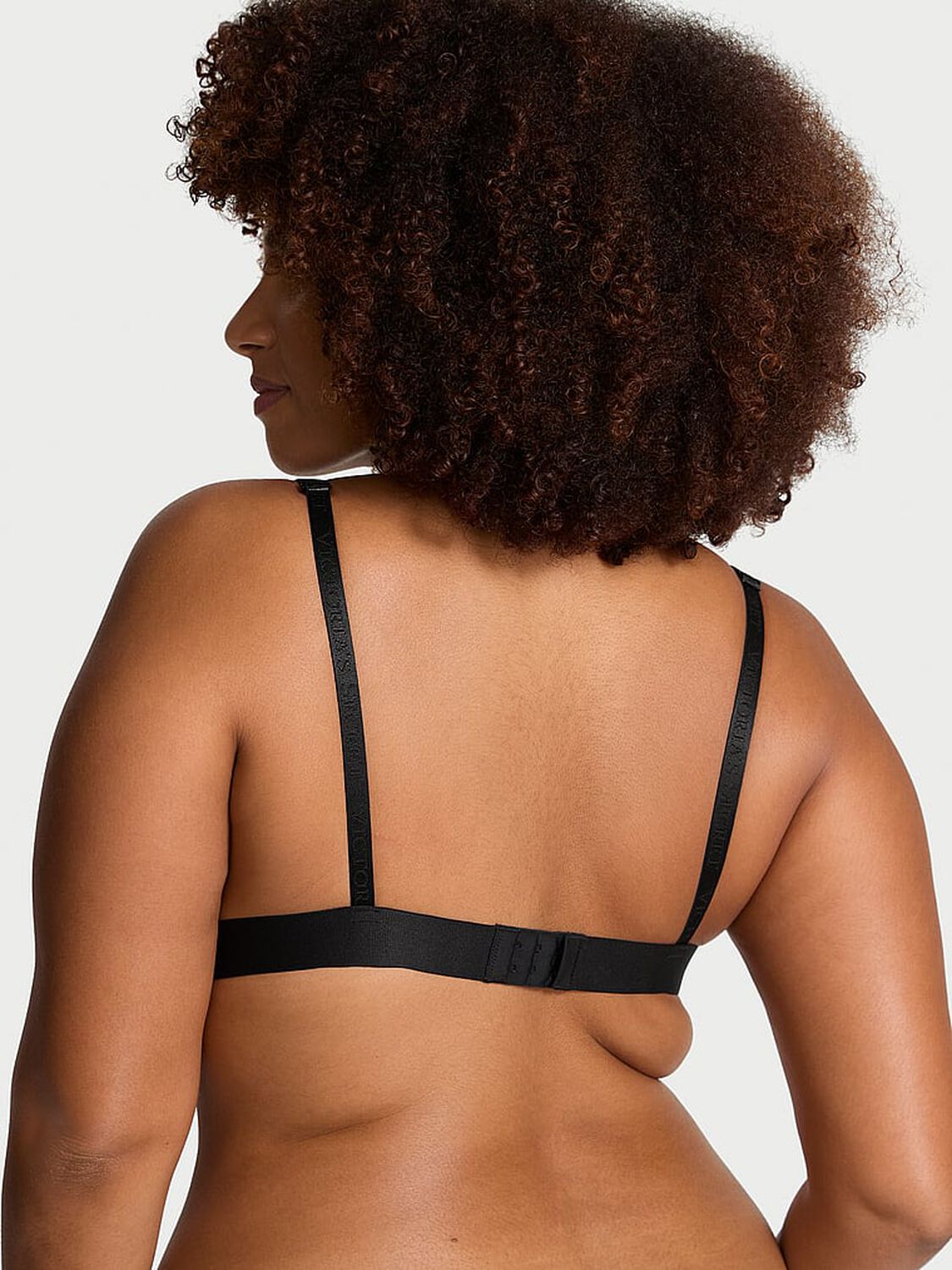 vs The T-Shirt Shine Cotton Wireless Plunge Bralette Black 2 of 5 
