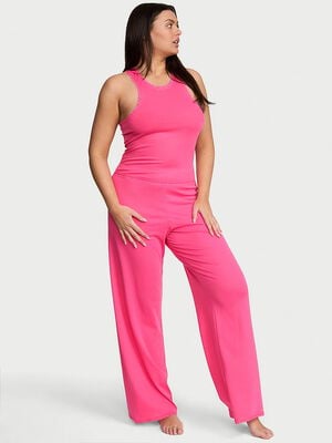 Cotton Shadow Stripe Tank & Pants Set