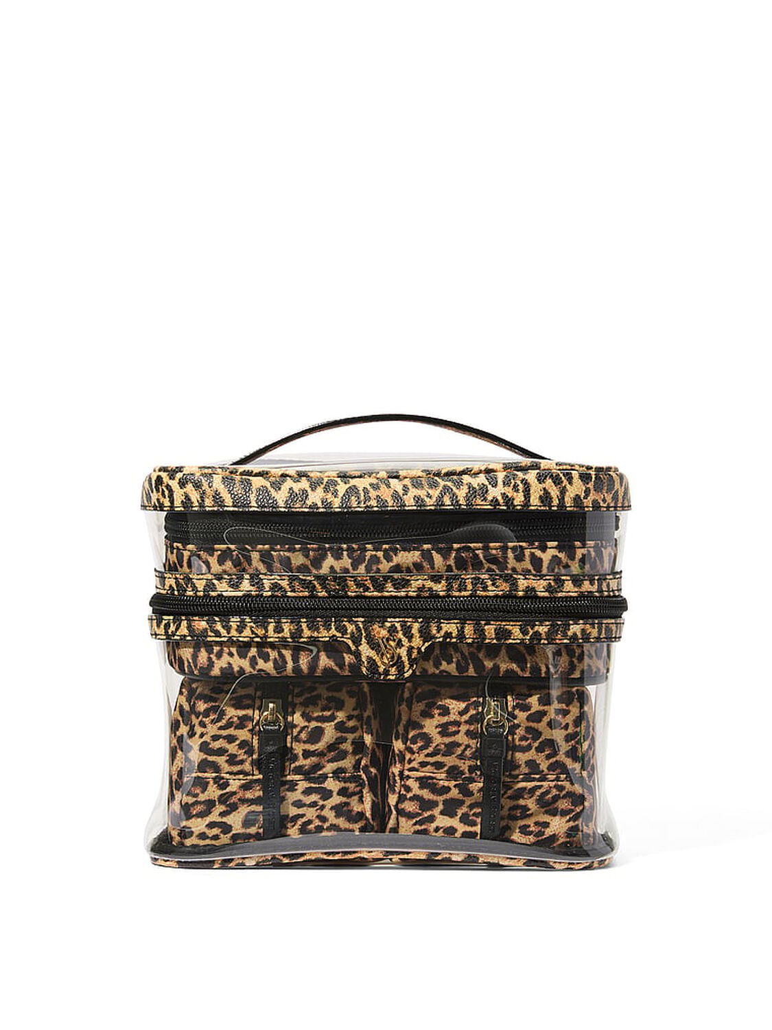 vs Victoria's Secret 4-Piece Makeup Bag Set Leopard 1 of 2 