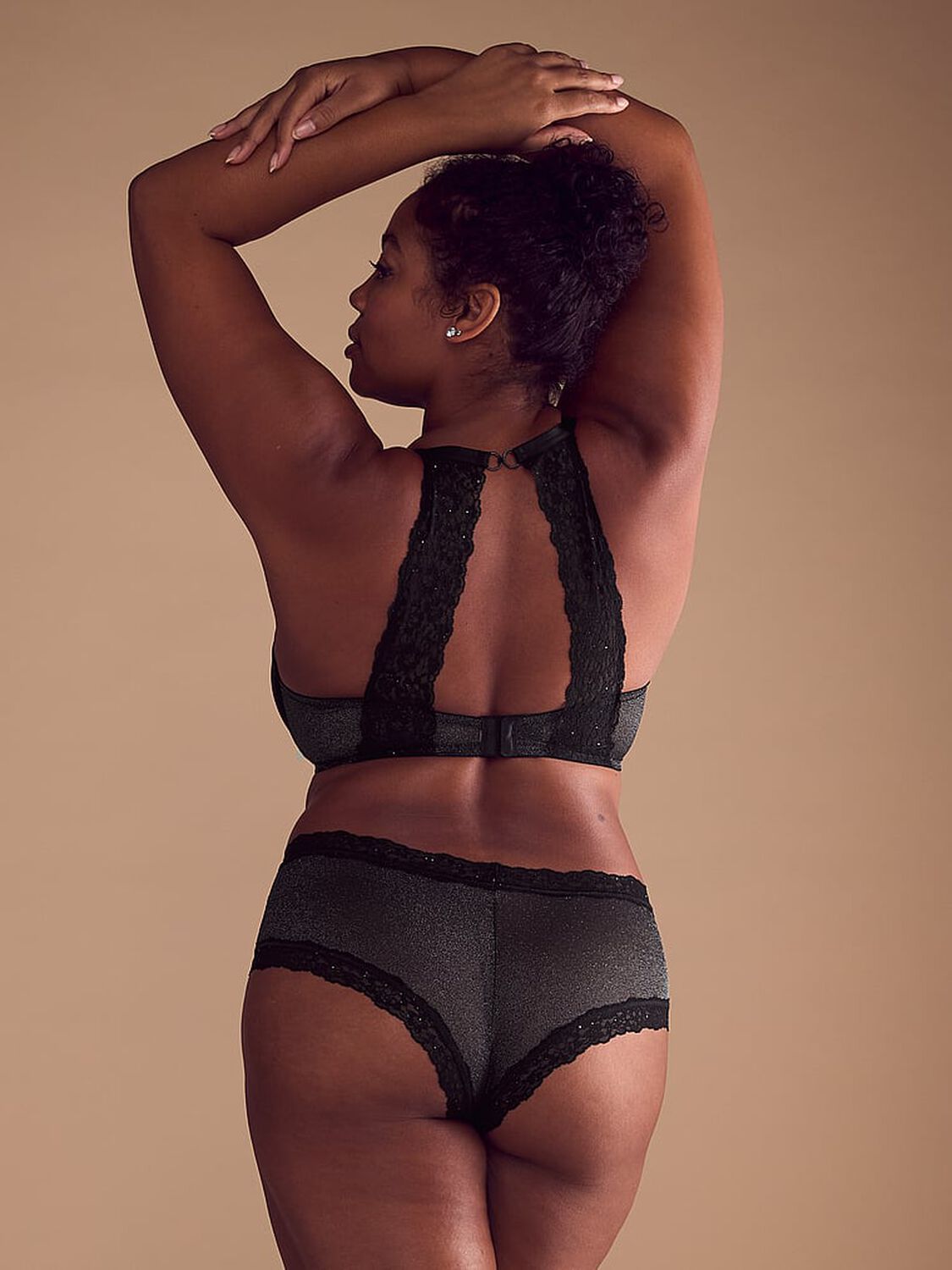 vs The Lacie Sequin Posey Mesh Cheeky Panty Black 2 of 2 