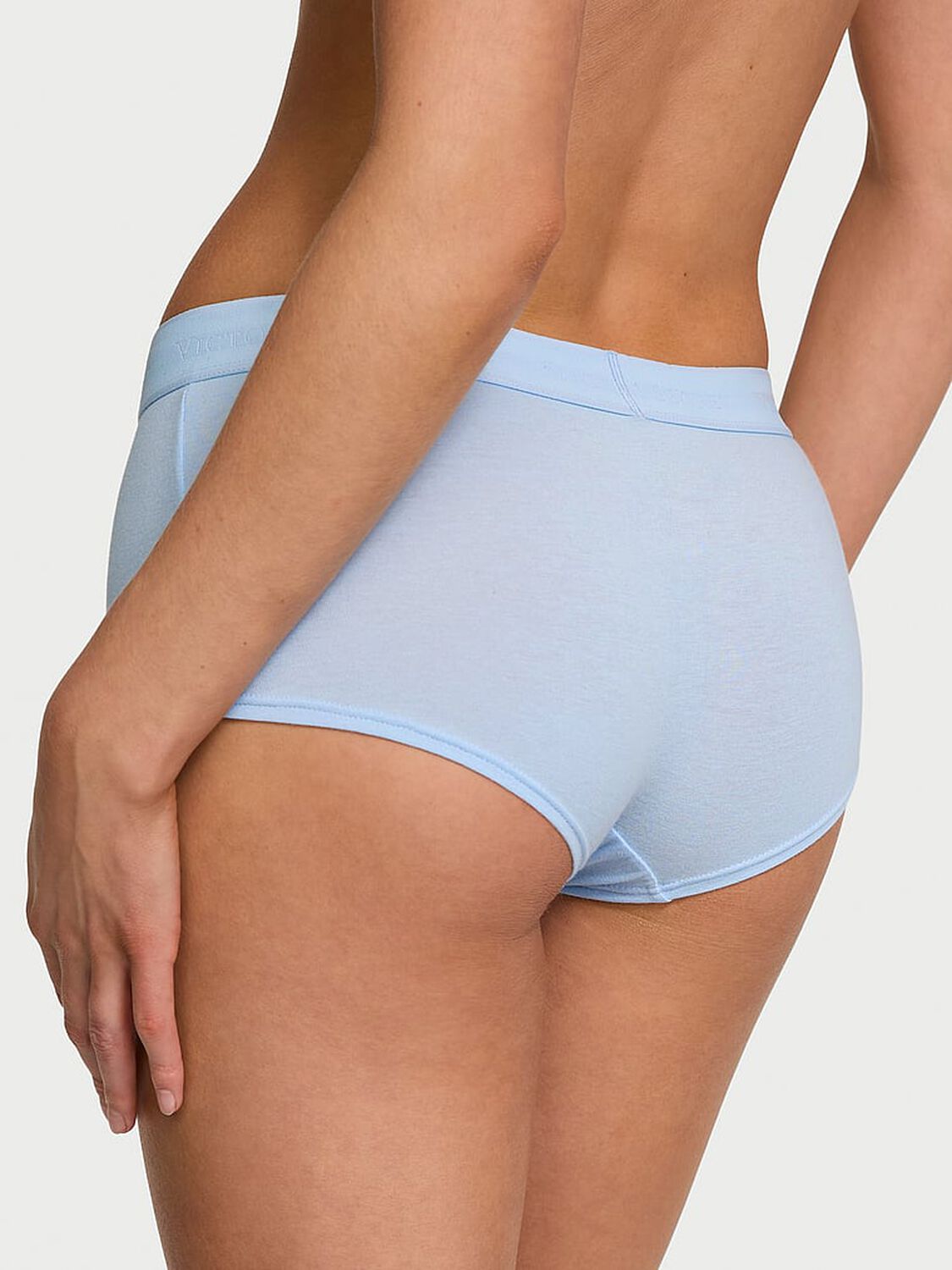 vs Cotton Logo Cotton Boyshort Panty Light Blue 2 of 3 