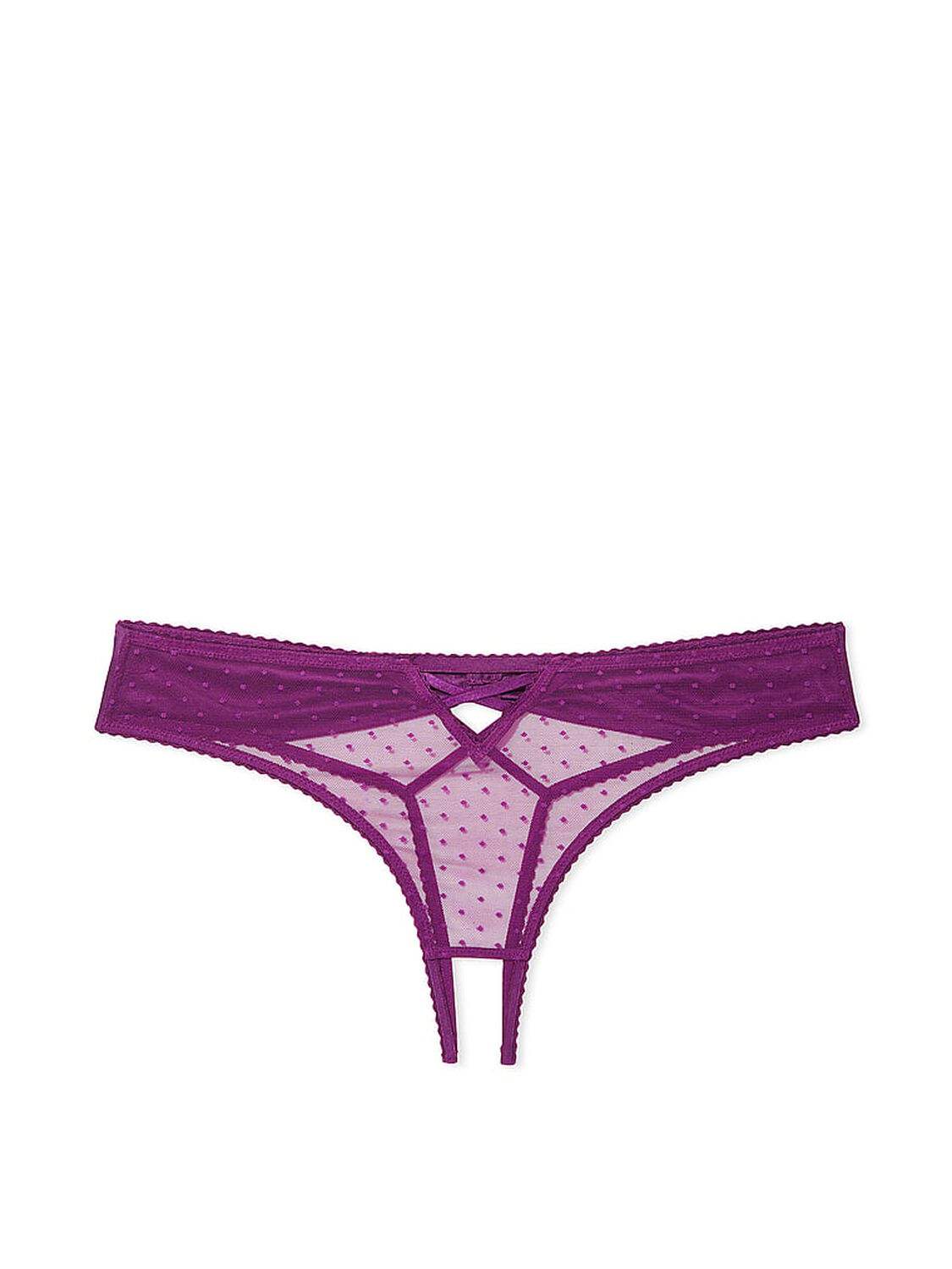 vs Very Sexy Crotchless Lace-Up Bow-Back Thong Panty 3 of 5 