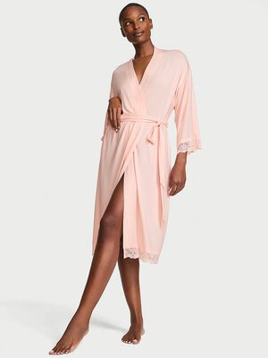 SoSoft&trade; Modal Lace-Trim Robe