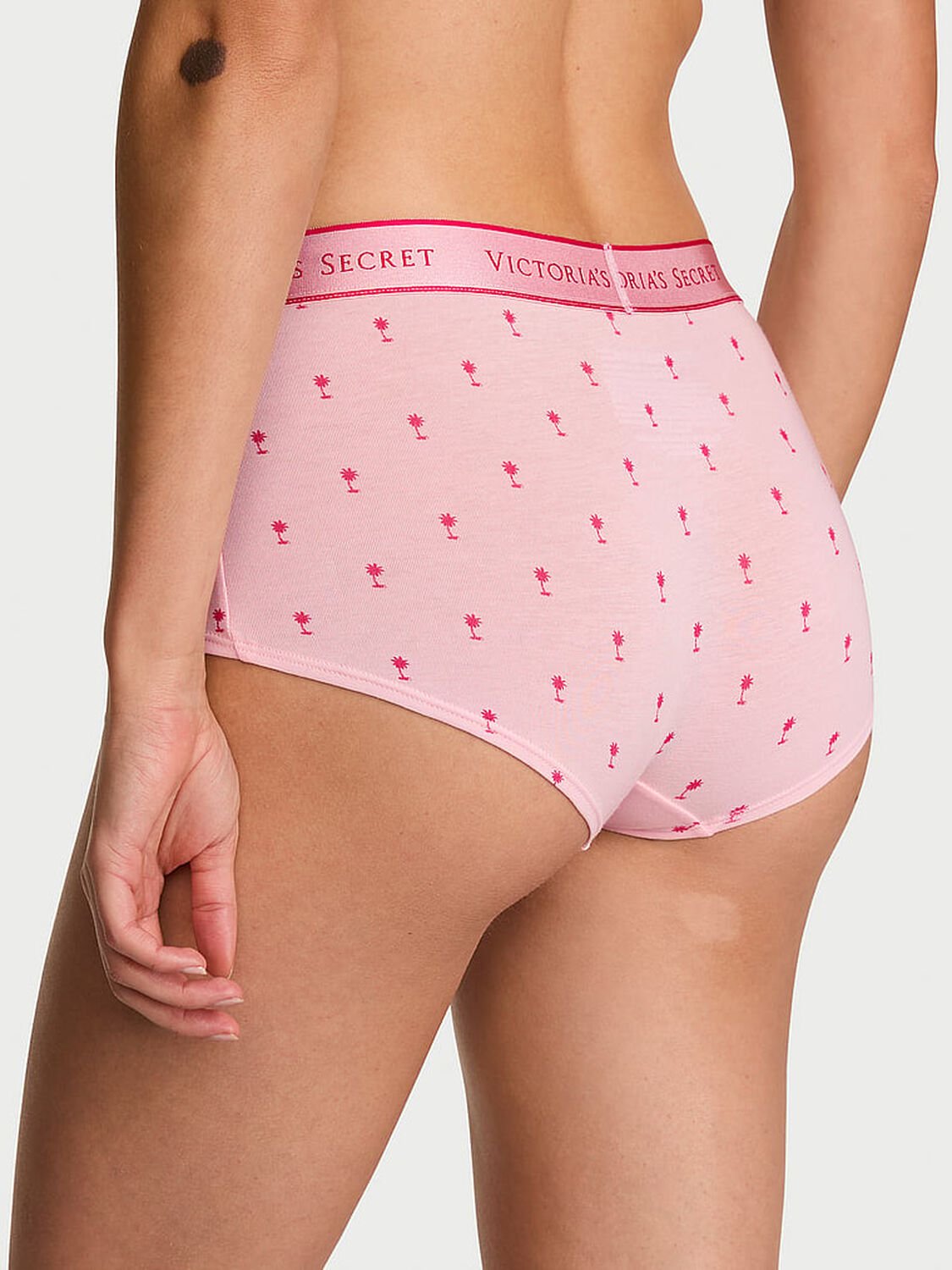 vs Cotton Logo Cotton Boyshort Panty Angel Pink 2 of 3 