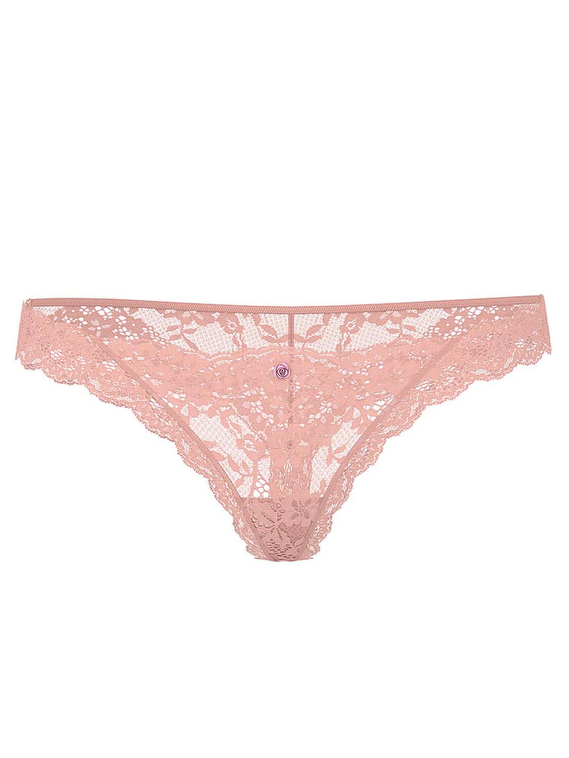 vs Dream Angels Lace Thong Panty Royal Pink 1 of 4 