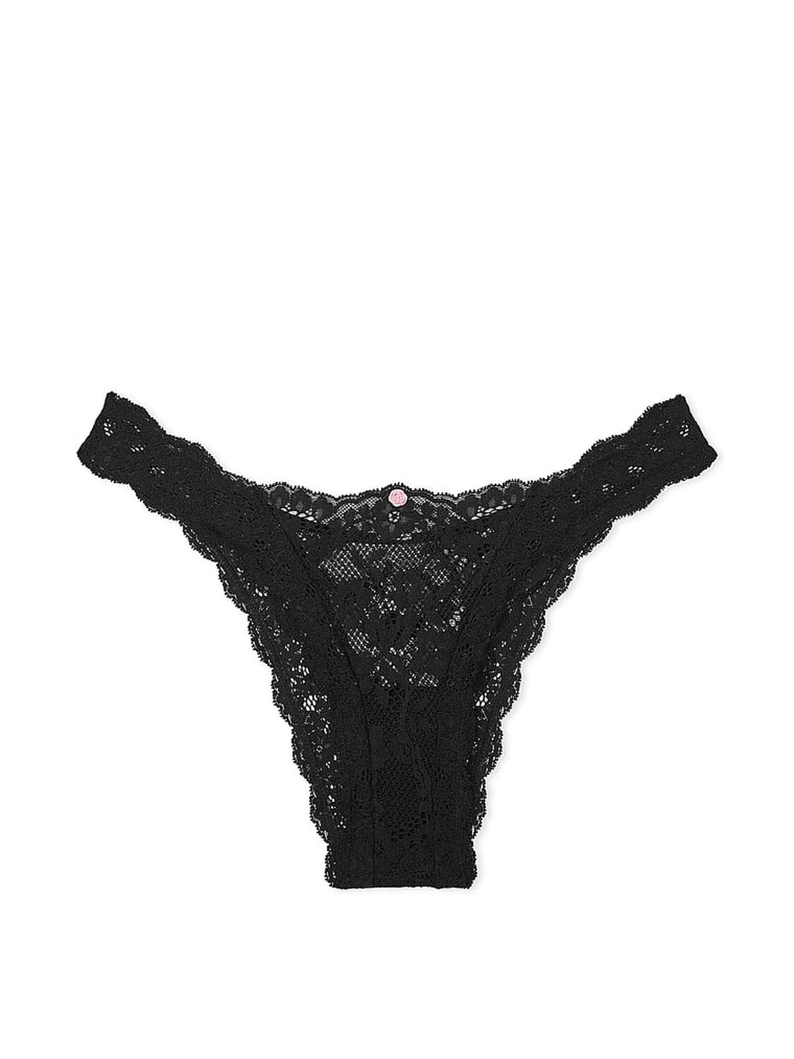 vs Dream Angels Lace Brazilian Panty Black 3 of 3 
