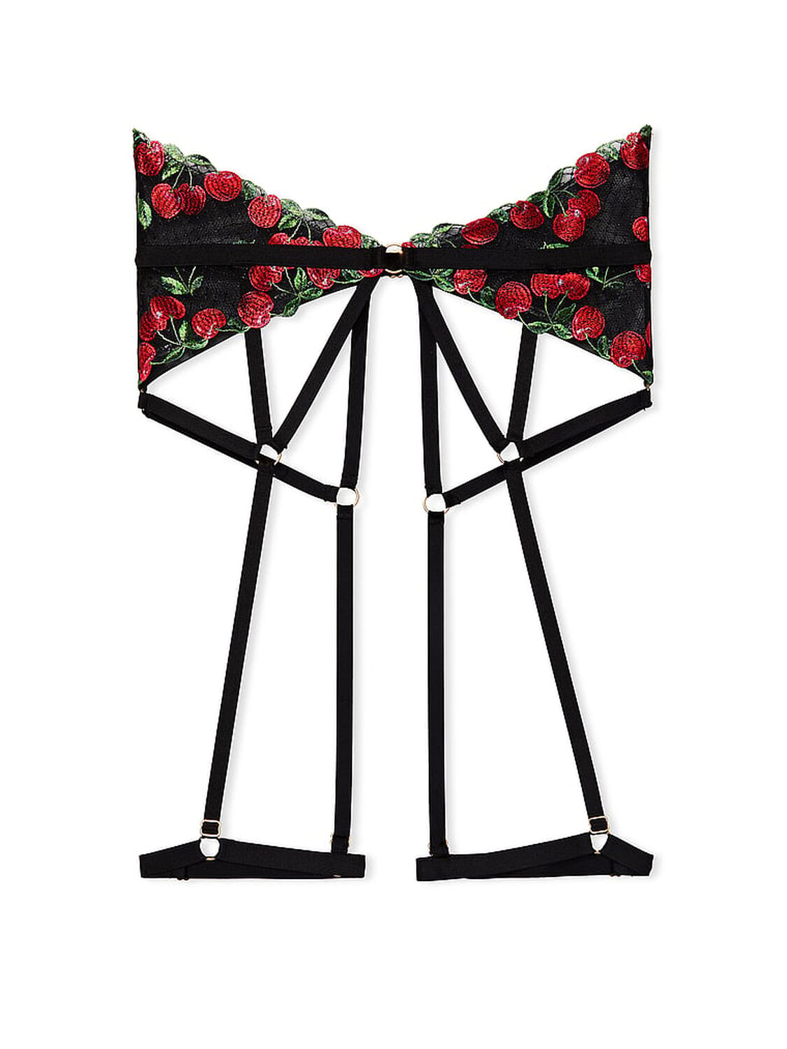 vs Very Sexy Cherry Embroidery Garter Belt Black Cherries 3 of 4 
