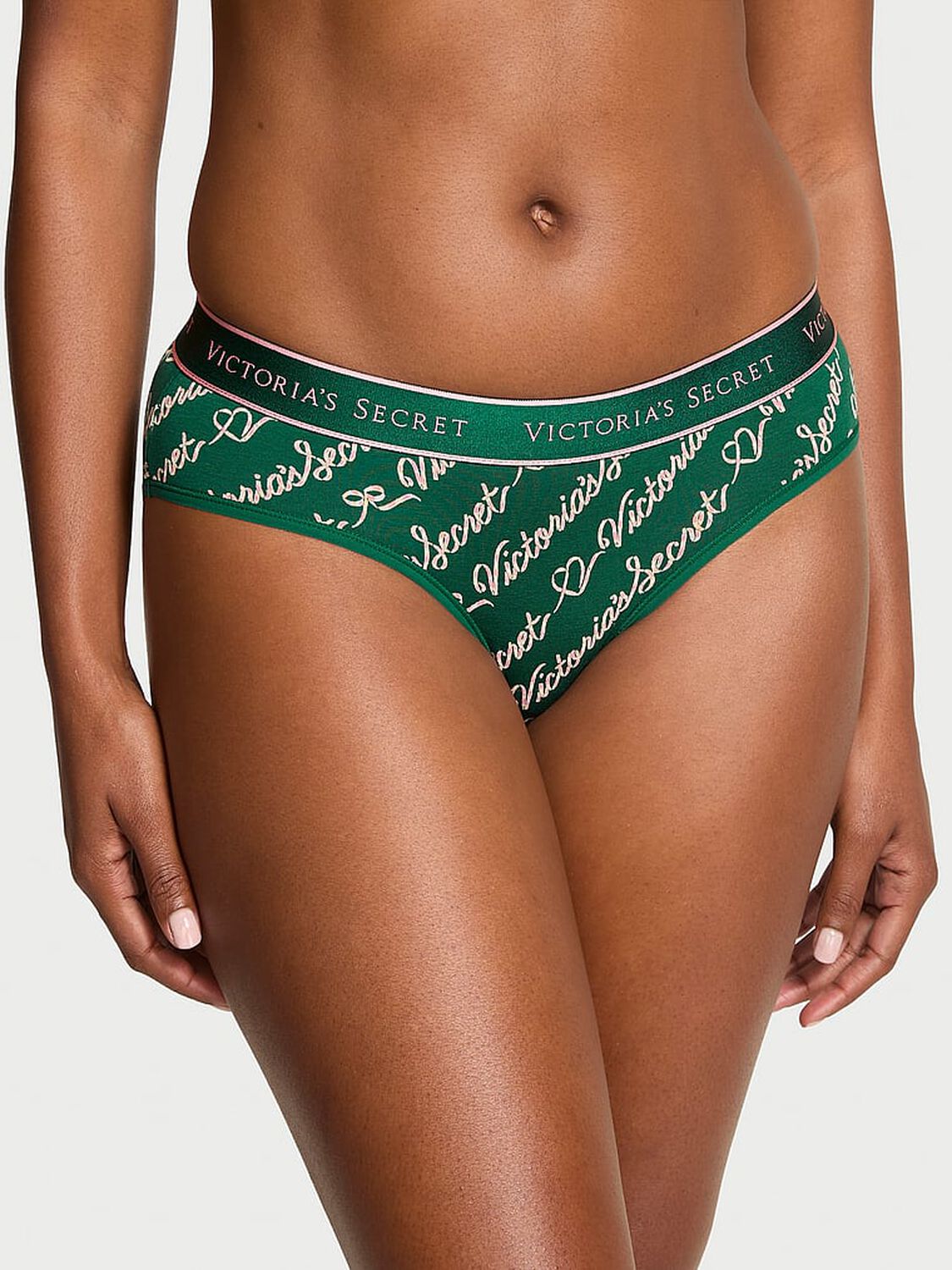 vs Cotton Logo Cotton Hiphugger Panty Clover Script 2 of 2 